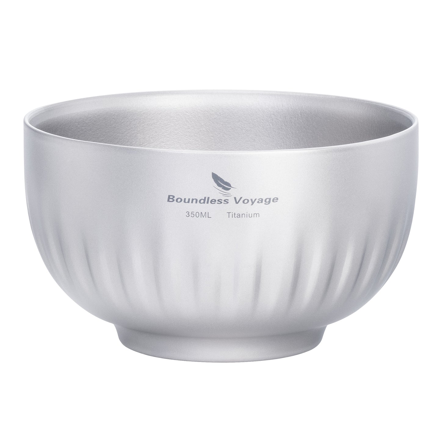 Boundless Voyage 350ml Titanium Double-Walled Bowl – Ultralight Insulated Camping Tableware for Rice, Soup & Oatmeal