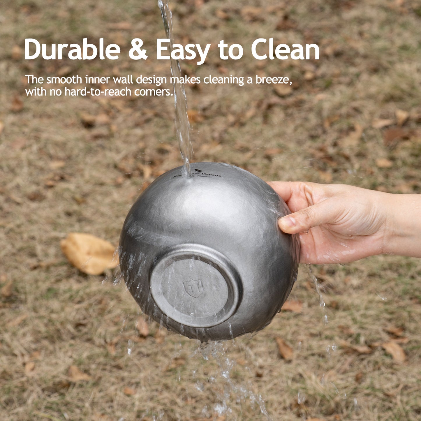 Boundless Voyage 2000ml Double-Wall Titanium Bowl – Extra-Large Ultralight Camping Bowl | Insulated No-Burn Grip, Pure Titanium for Group Meals & Outdoor Cooking