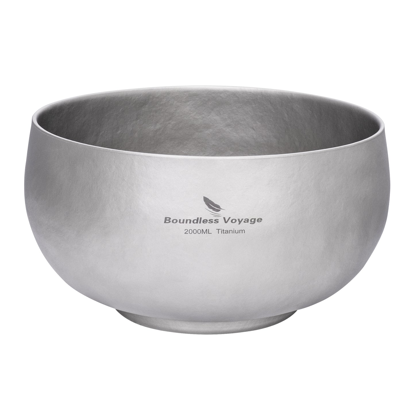 Boundless Voyage 2000ml Double-Wall Titanium Bowl – Extra-Large Ultralight Camping Bowl | Insulated No-Burn Grip, Pure Titanium for Group Meals & Outdoor Cooking