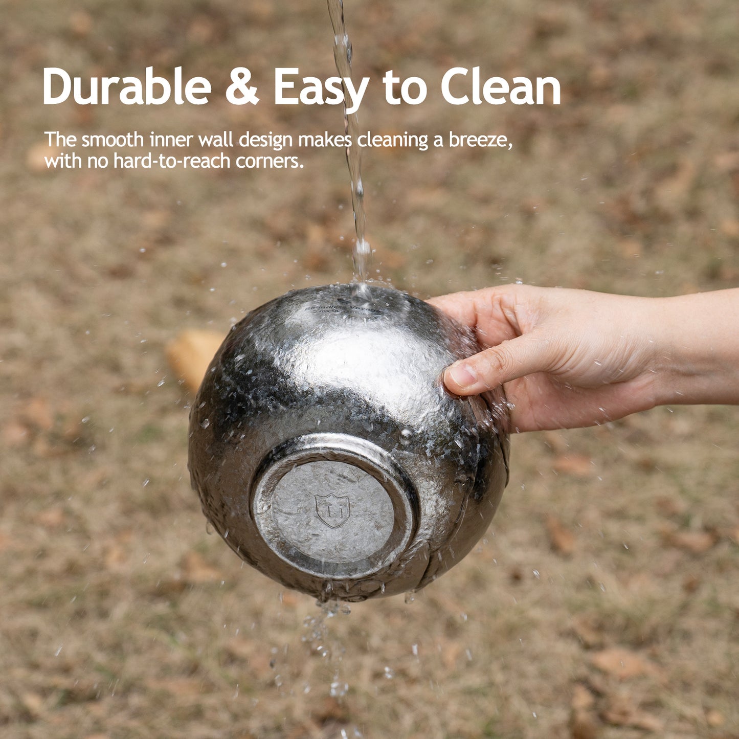 Boundless Voyage 2000ml Double-Wall Titanium Bowl – Extra-Large Ultralight Camping Bowl | Insulated No-Burn Grip, Pure Titanium for Group Meals & Outdoor Cooking