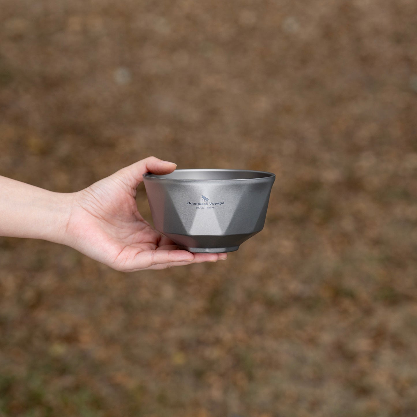 Boundless Voyage Titanium Double-Wall Bowl 380ml – Ultralight Insulated Serving Bowl for Rice, Soup & Camping