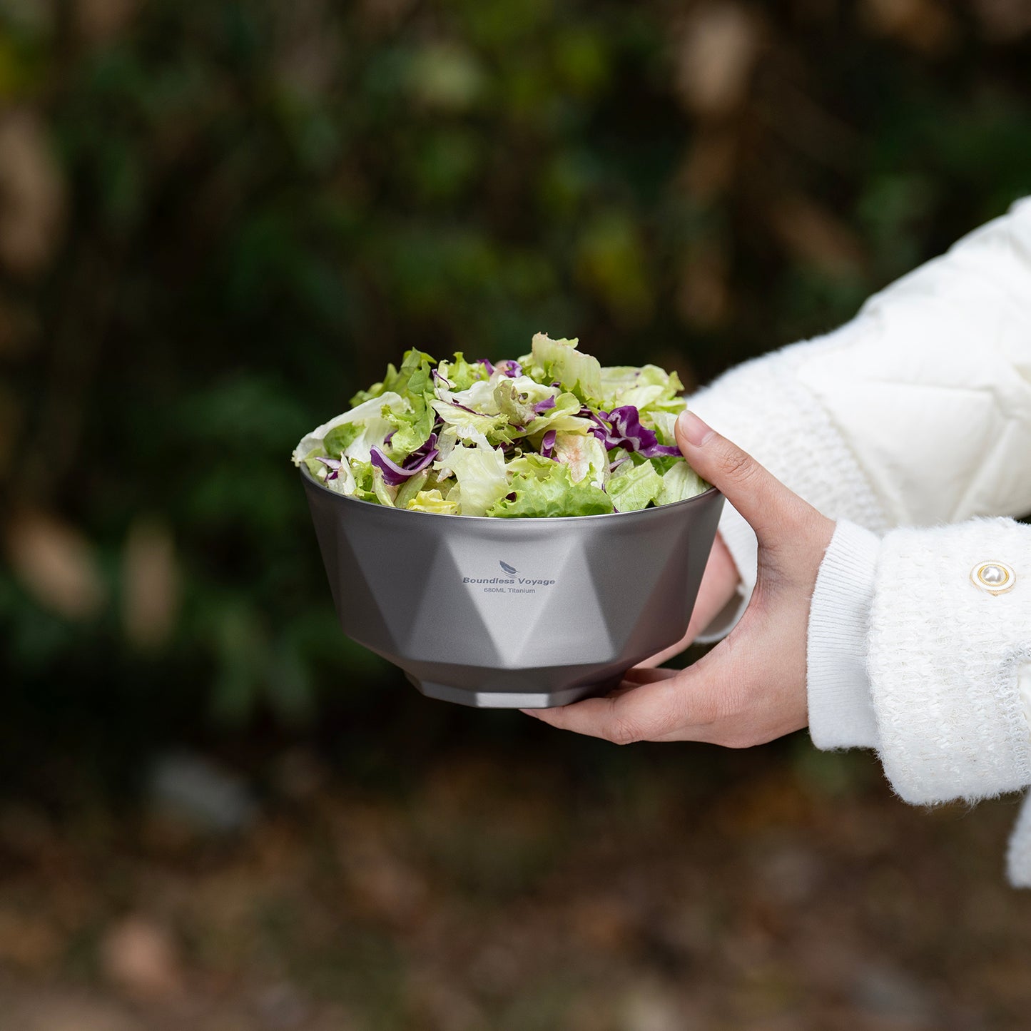 Boundless Voyage 680ml Double-Walled Titanium Bowl | Ultralight Insulated Serving Bowl for Camping & Backpacking