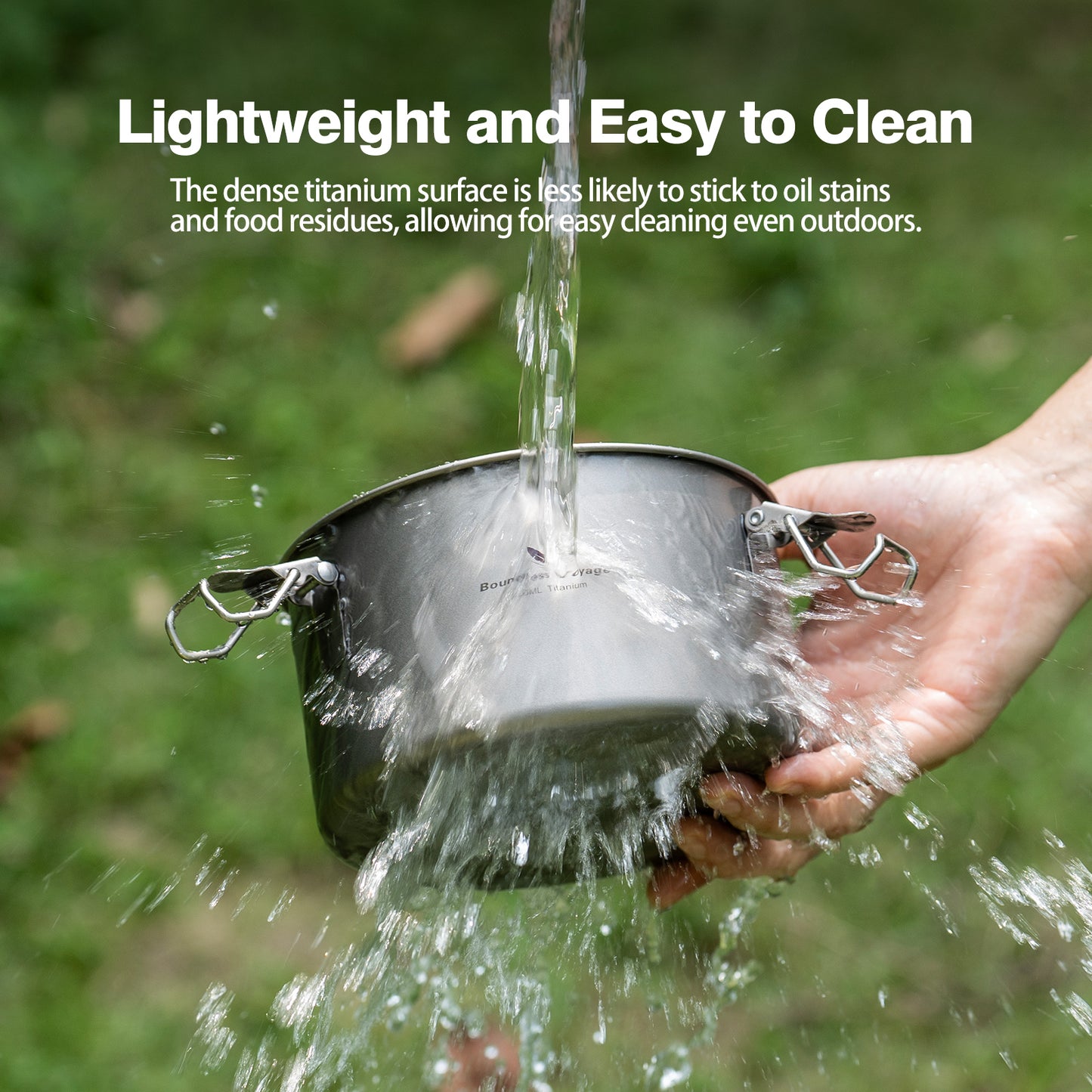 Boundless Voyage 900ml Titanium Food Storage Container – Multi-Functional Lunch Box & Steamer with Sealed & Vented Lids for Camping, Travel & Outdoor Cooking