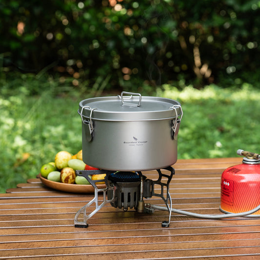 Boundless Voyage 1500ml Titanium Food Storage Container – Multi-Functional Lunch Box & Steamer with Sealed & Vented Lids for Camping, Travel & Meal Prep