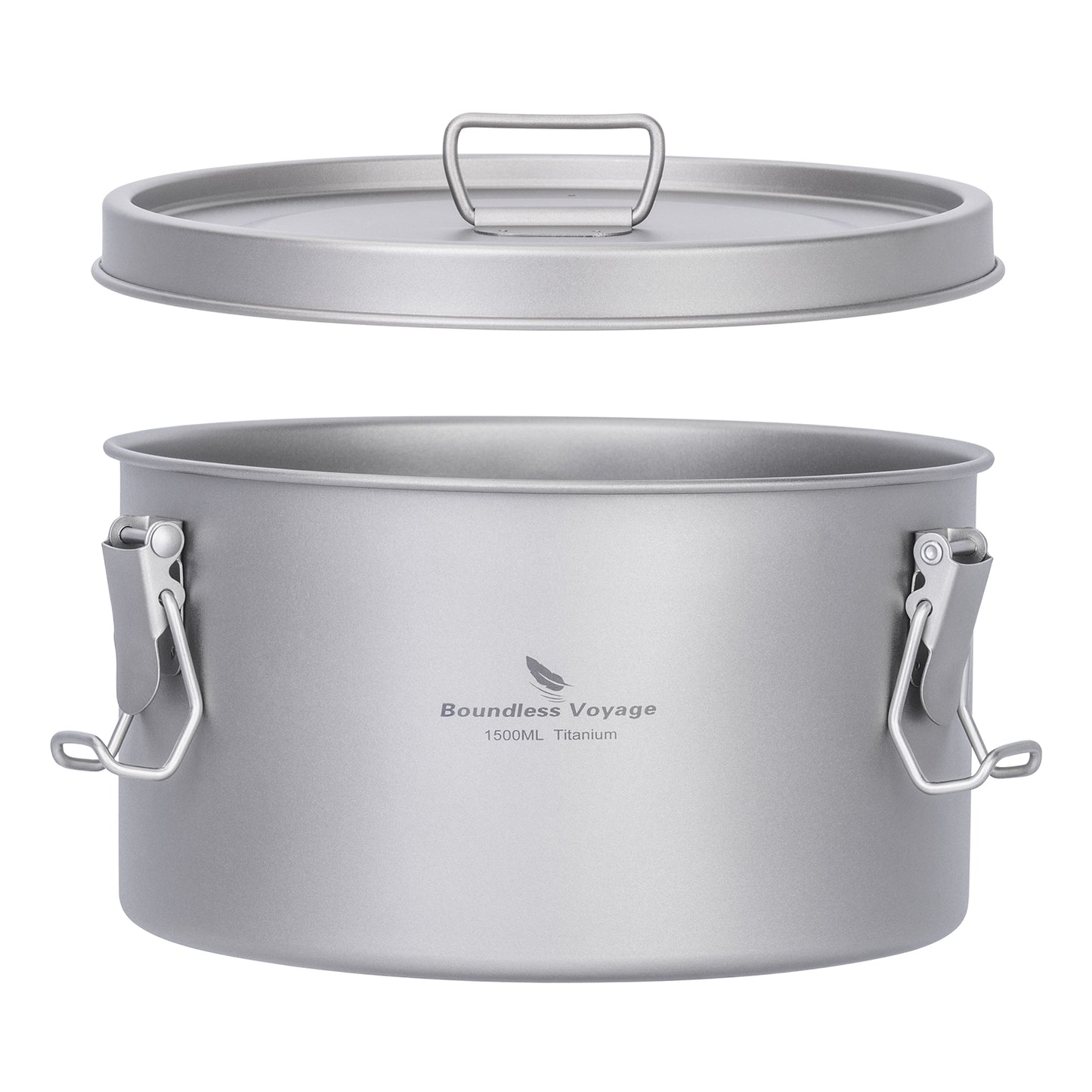 Boundless Voyage 1500ml Titanium Food Storage Container – Multi-Functional Lunch Box & Steamer with Sealed & Vented Lids for Camping, Travel & Meal Prep