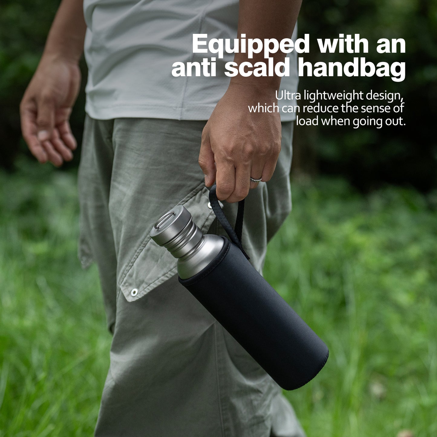 Boundless Voyage Titanium Water Bottle 750ml – Ultralight, Leak-Proof & Durable for Camping, Hiking & Everyday Use