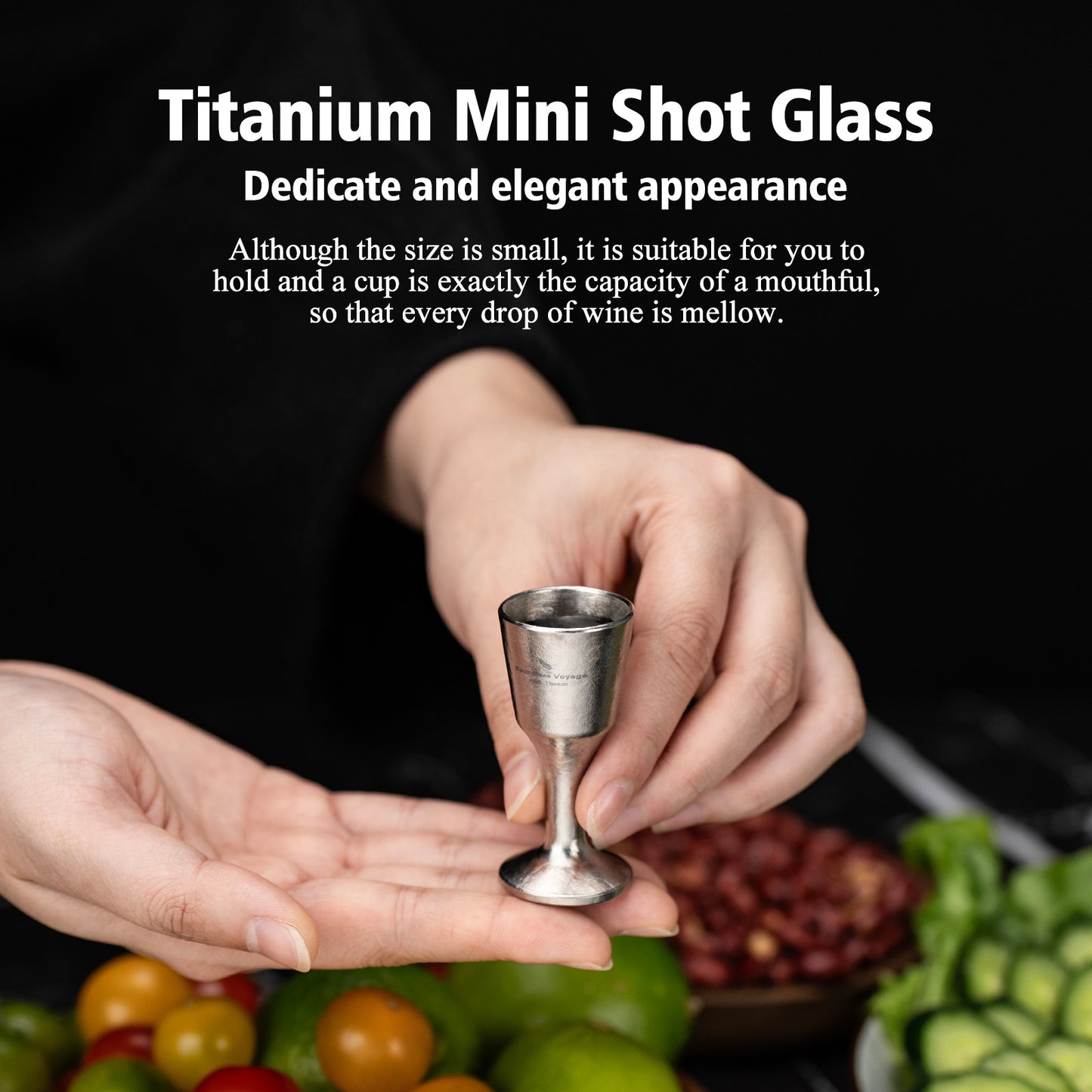 Boundless Voyage Titanium Mini Shot Glasses 10ml  Ultralight Whiskey  Tequila Drinking Cups for Camping Outdoor Travel