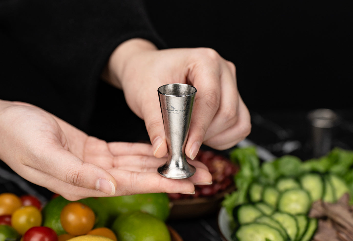 Boundless Voyage 10ml Titanium Mini Shot Glass | Ultralight Pocket Whiskey & Tequila Tasting Cup | Unbreakable & Non-Toxic Spirit Glass for Camping, EDC & Outdoor Travel