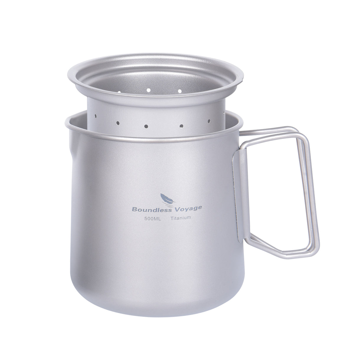 Boundless Voyage 600ml Titanium Camping Cup with Lid & Tea Filter – Ultralight Outdoor Mug for Coffee, Tea & Backpacking