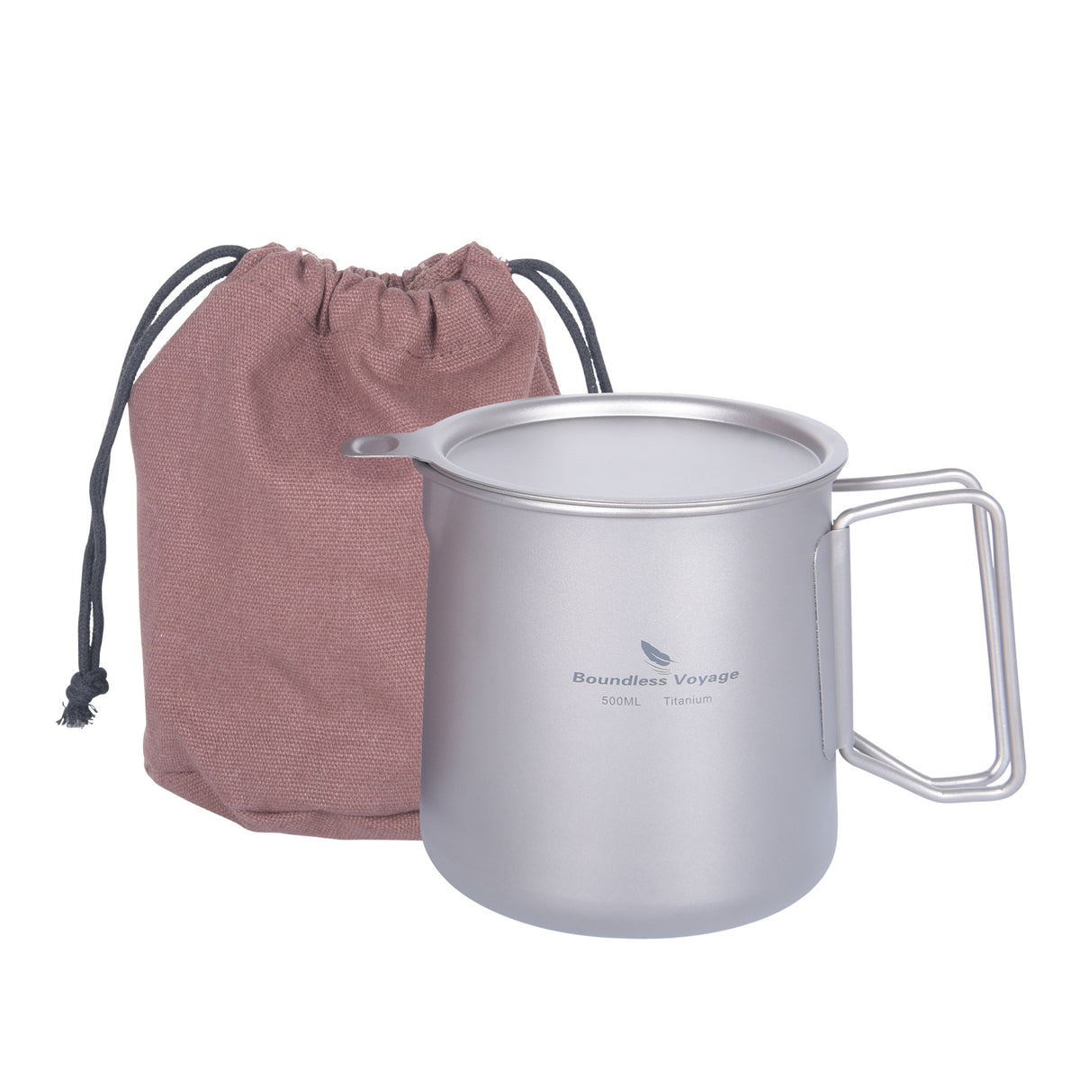 Boundless Voyage 600ml Titanium Camping Cup with Lid & Tea Filter – Ultralight Outdoor Mug for Coffee, Tea & Backpacking