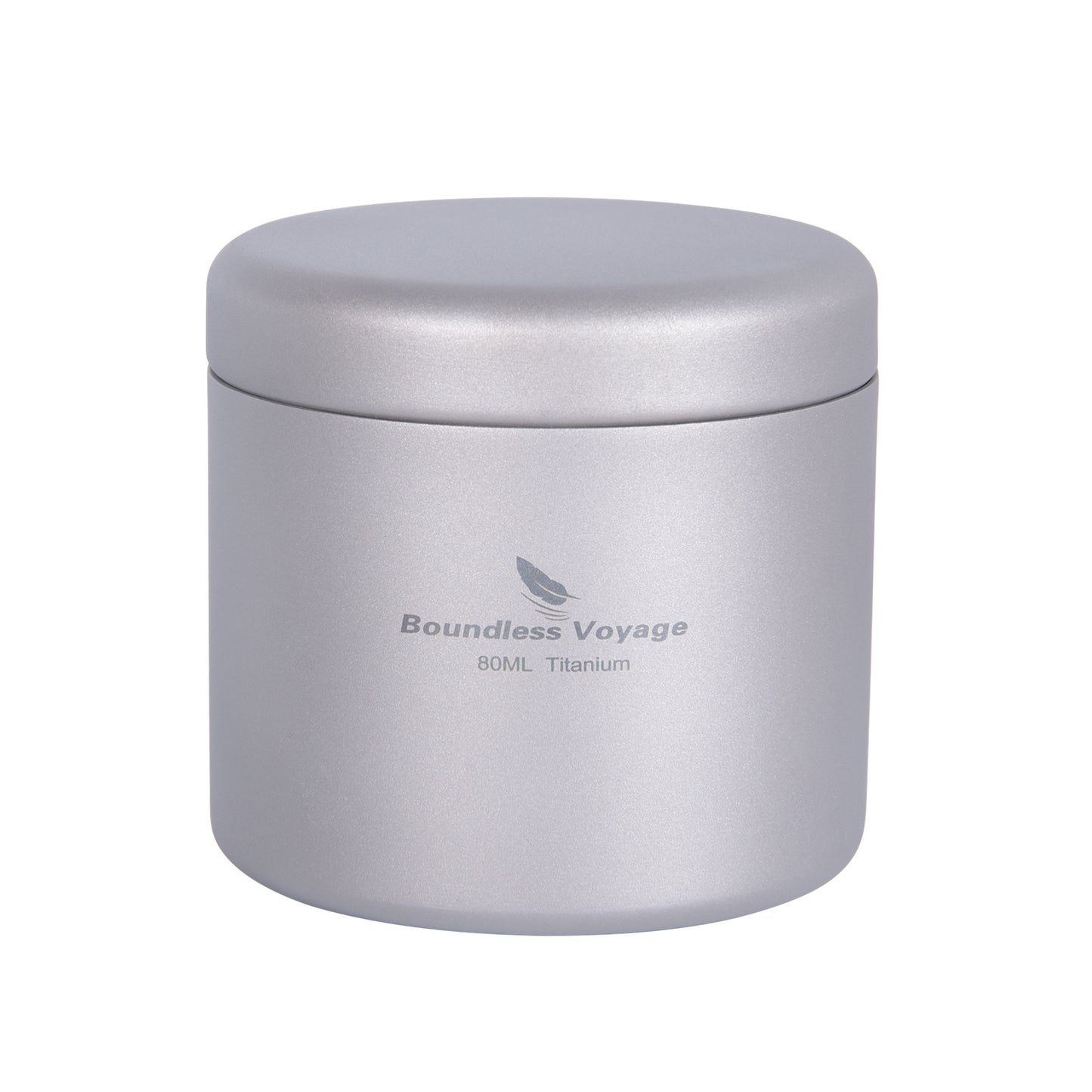 Boundless Voyage 80ml Titanium Tea Caddy – Ultralight Portable Tea Canister for Loose Leaf Tea, Coffee, Spices, Sugar & Small Food Storage