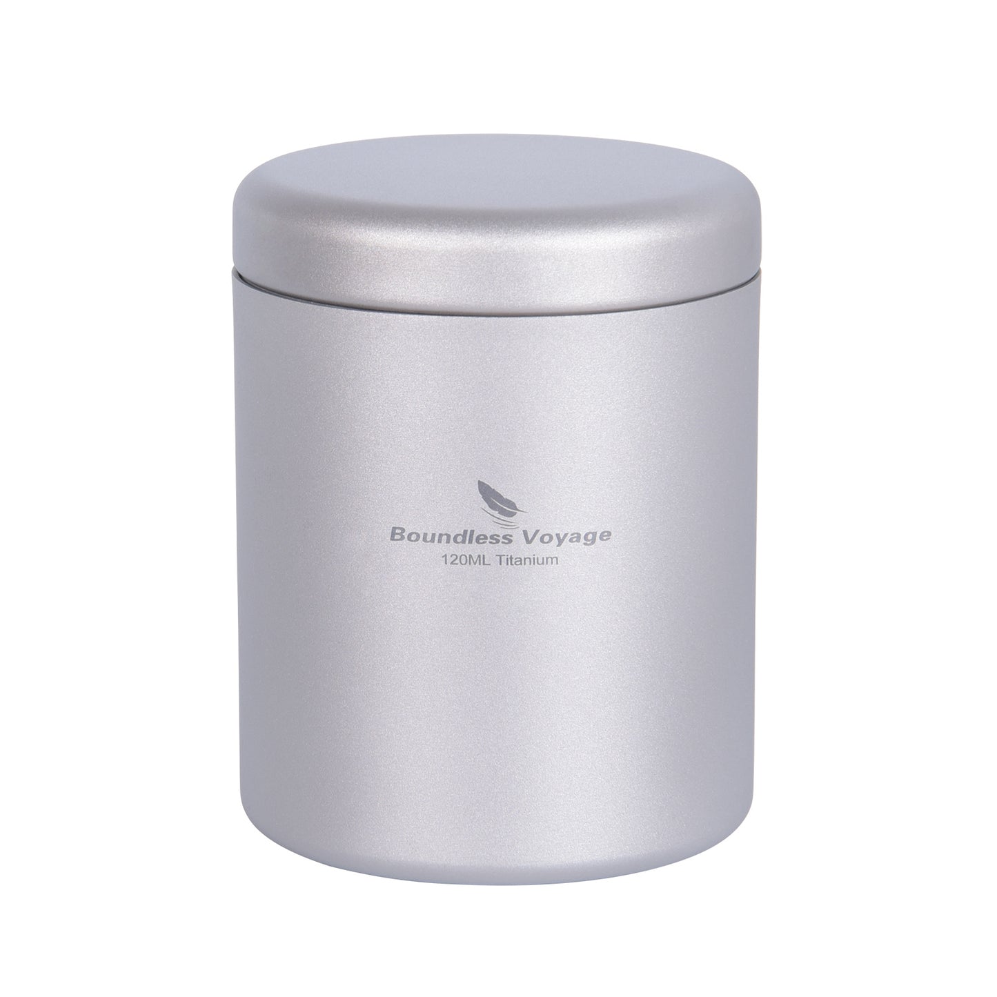 Boundless Voyage 120ml Titanium Tea Caddy – Ultralight Portable Tea Canister for Loose Leaf Tea, Coffee Beans, Spices & Dry Storage Container