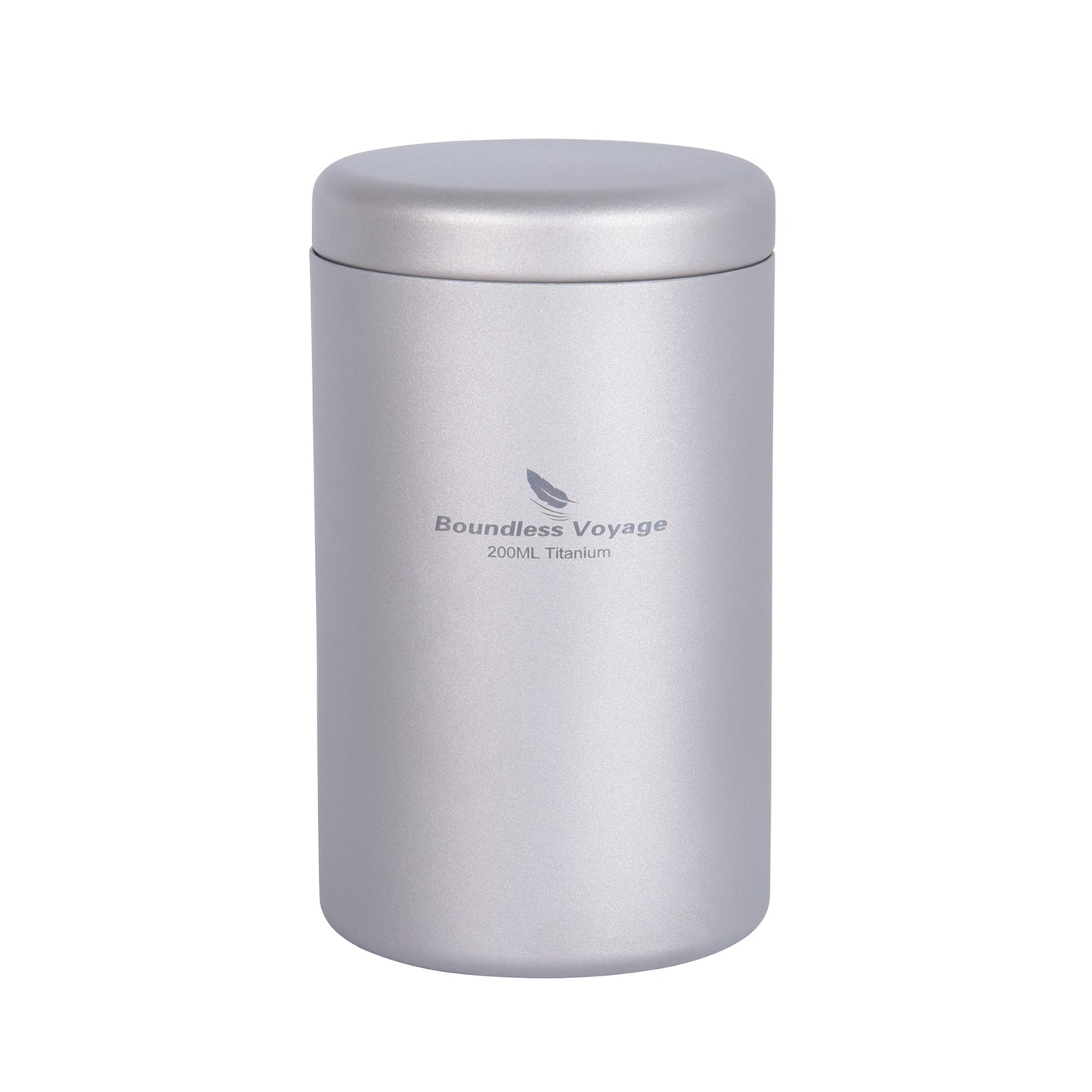 Boundless Voyage 200ml Titanium Tea Caddy – Ultralight Portable Tea Canister for Loose Leaf Tea, Coffee Beans, Spices & Dry Food Storage