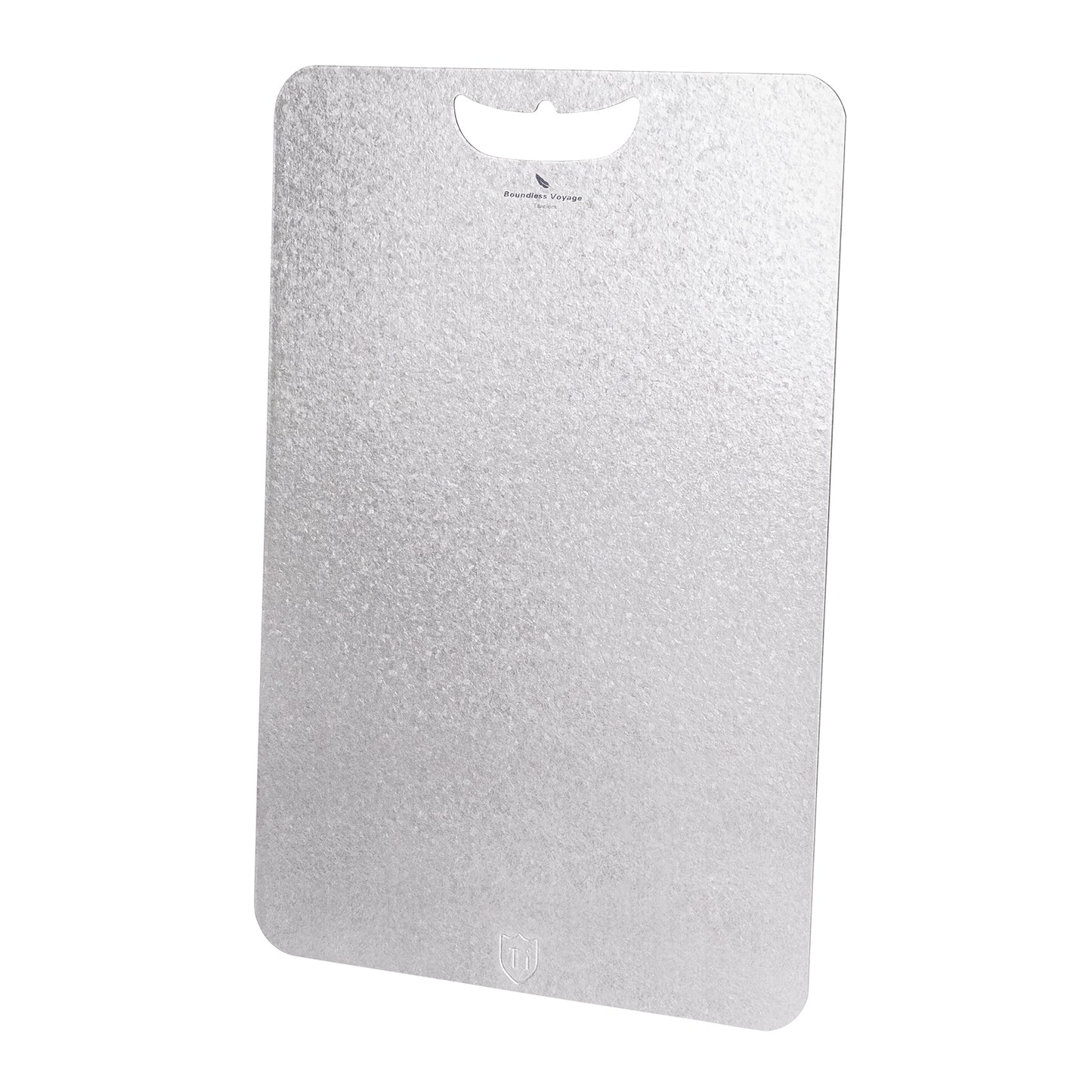 Boundless Voyage Titanium Cutting Board – Medium Lightweight Metal Chopping Board for Kitchen, Camping & Outdoor Cooking