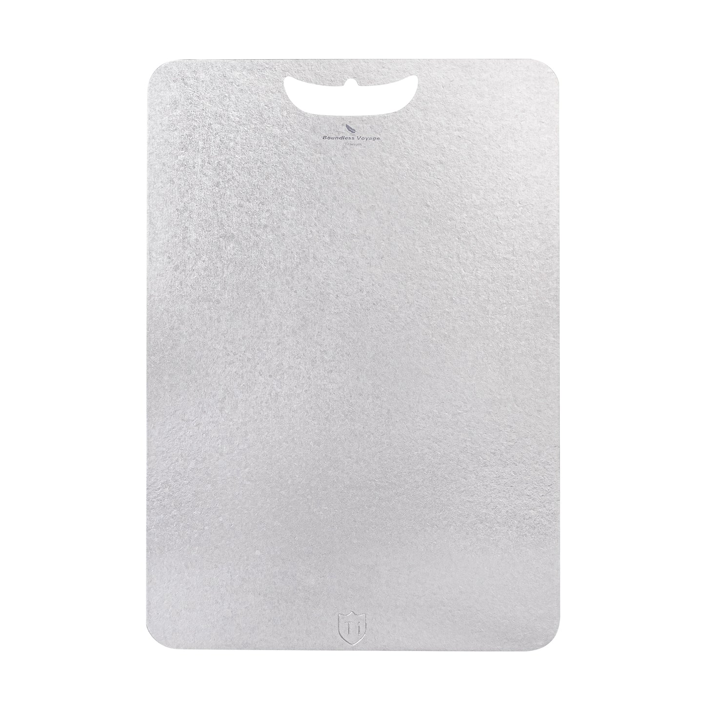 Boundless Voyage Titanium Cutting Board – Medium Lightweight Metal Chopping Board for Kitchen, Camping & Outdoor Cooking