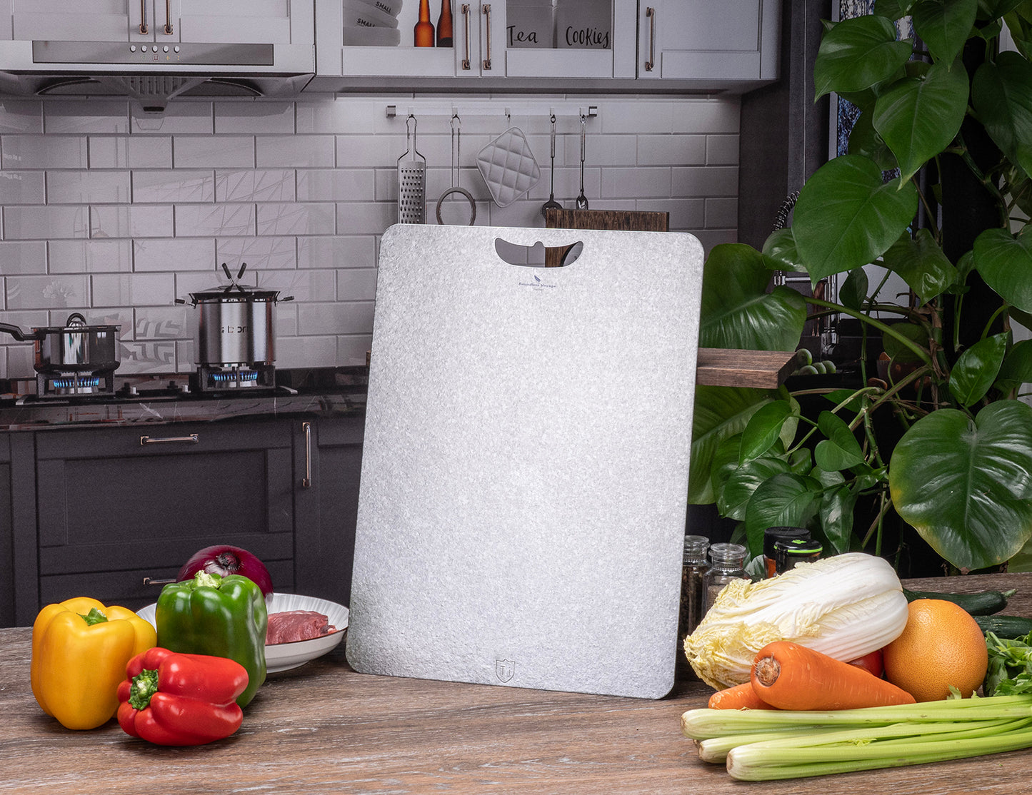 Boundless Voyage Titanium Cutting Board – Large Metal Chopping Board for Kitchen, Camping & Outdoor Cooking
