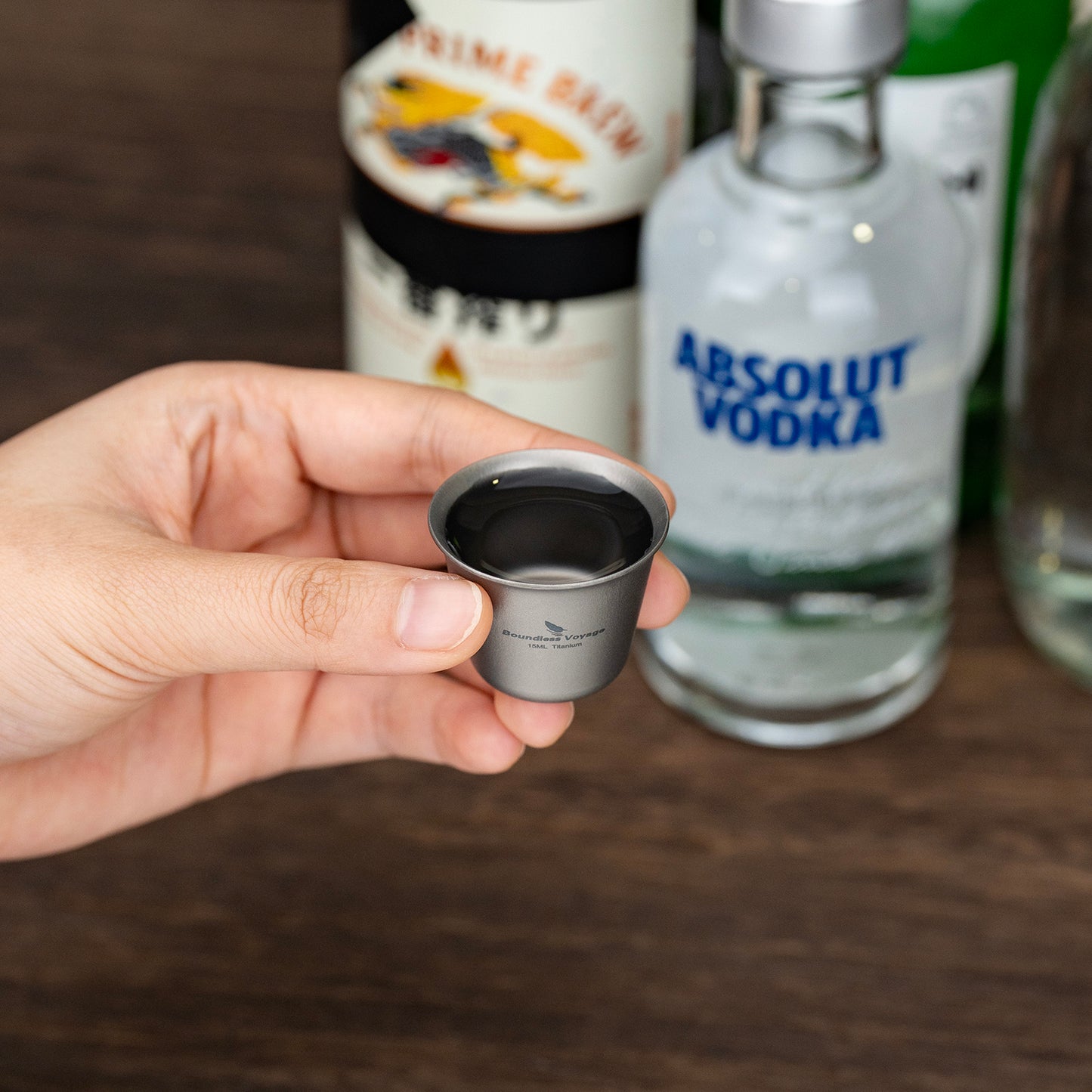 Boundless Voyage Ultralight Titanium Mini Cup | Portable Teacup & Whiskey Shot Glass | Small Metal Espresso Cup for Camping, Hiking & Home Use | BPA-Free & Healthy Drinkware