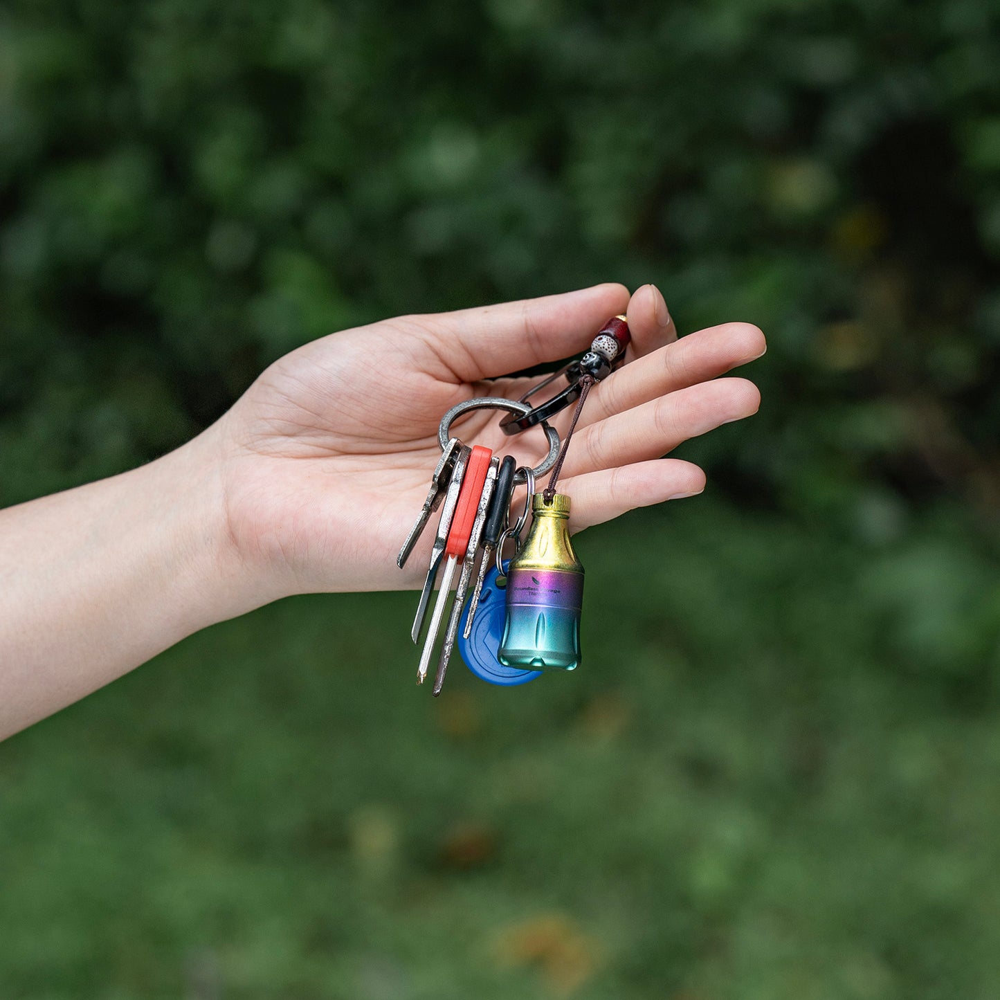 Boundless Voyage Titanium Pill Container – Waterproof Mini Keychain Pill Holder, Ultralight EDC Storage Case for Travel & Camping