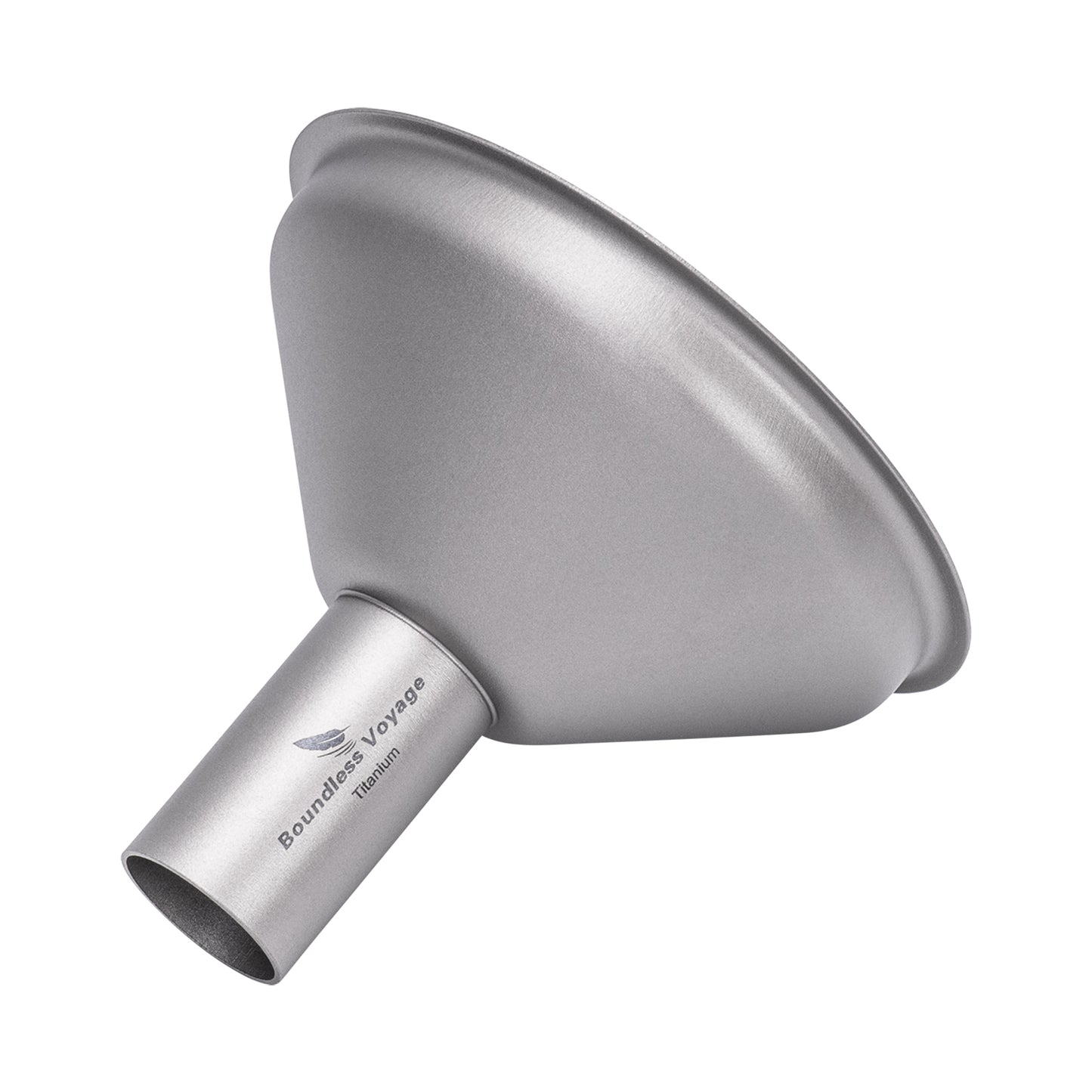 Boundless Voyage Titanium Funnel | Ultralight No-Spill Refilling Tool | Anti-Clog Food-Grade Metal Funnel for Hip Flasks, Essential Oils, Lab & Camping Kitchen