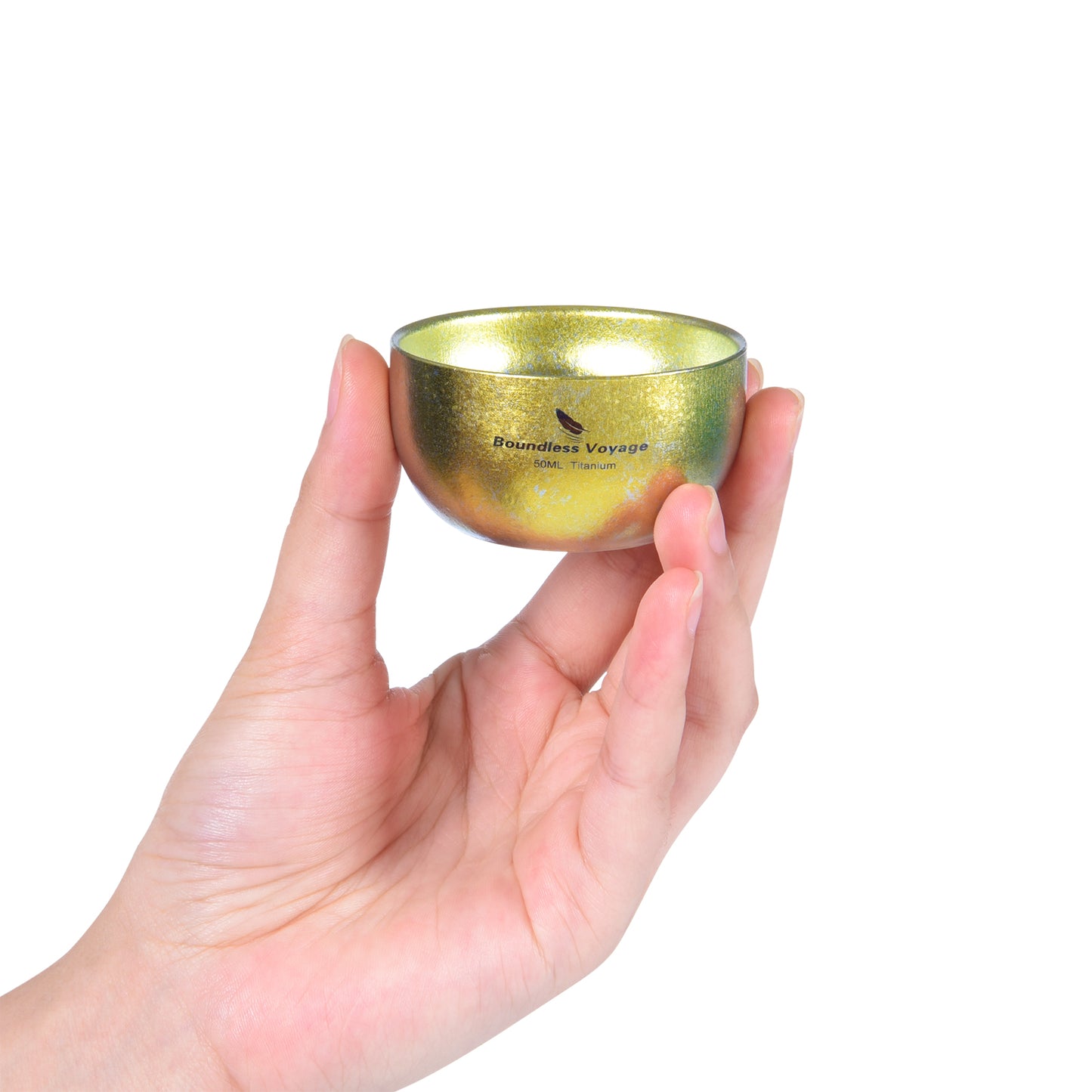 Boundless Voyage 50ml Double-Wall Titanium Cup – Colorful Insulated Espresso & Tea Shot Cup, Ultralight TA1 Titanium Mini Mug for Camping, Whiskey & Travel