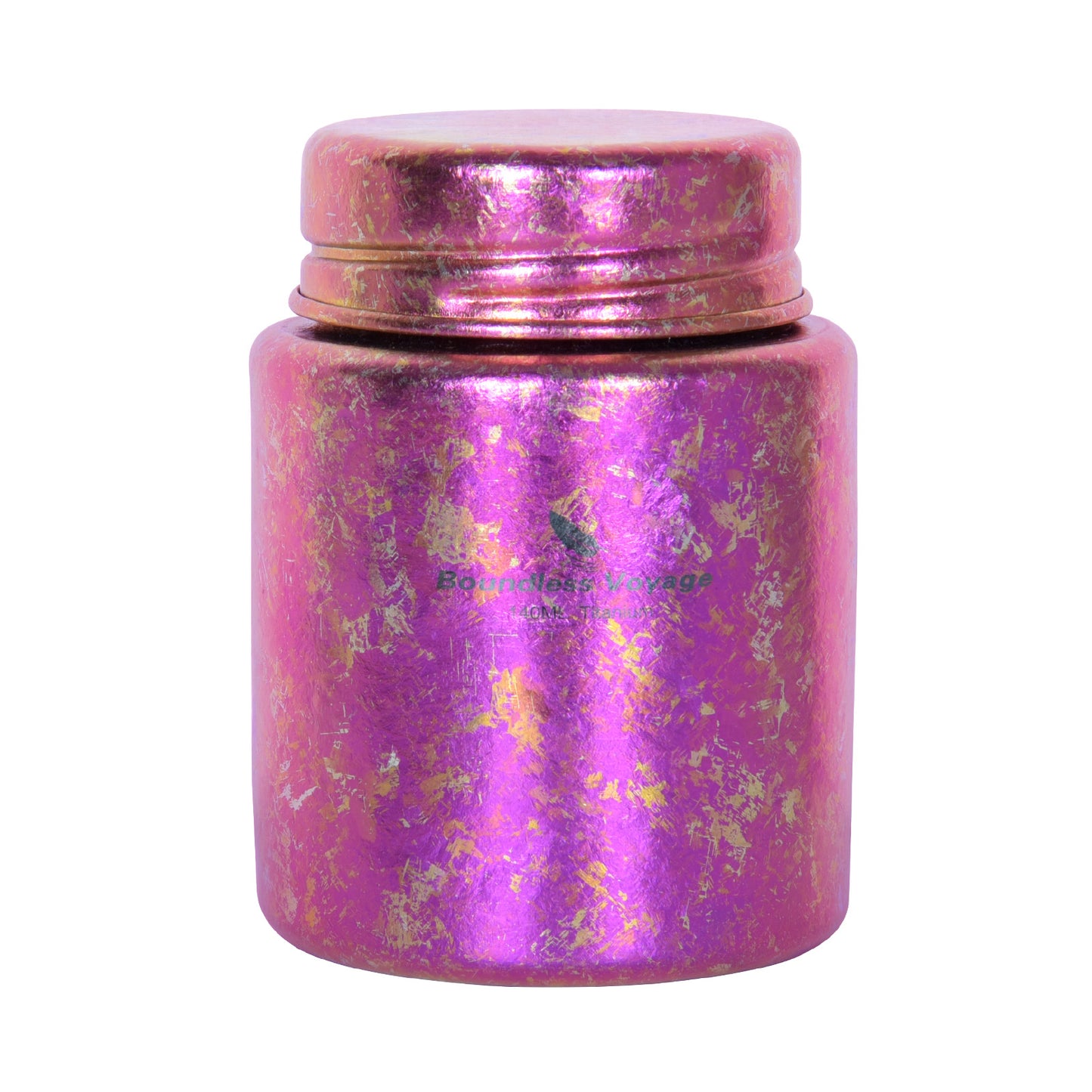 Boundless Voyage Mini Titanium Tea Caddy – Colorful Ice Texture Tea Canister for Loose Leaf Tea, Coffee, Spices & Portable Dry Storage