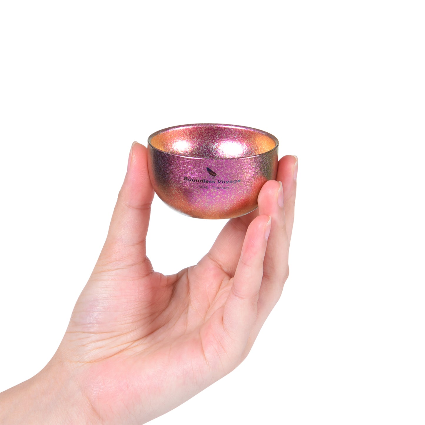 Boundless Voyage 50ml Double-Wall Titanium Cup – Colorful Insulated Espresso & Tea Shot Cup, Ultralight TA1 Titanium Mini Mug for Camping, Whiskey & Travel