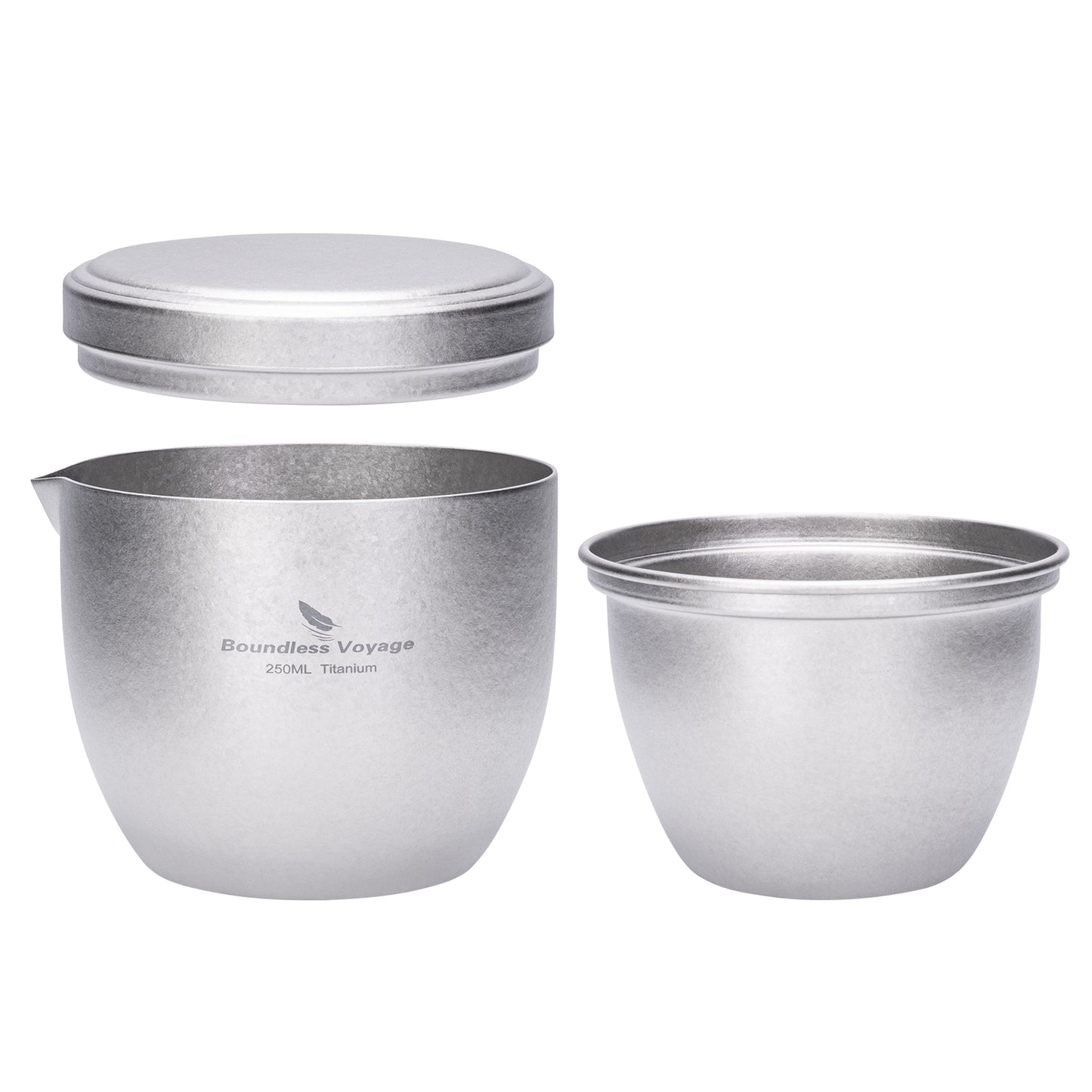 Boundless Voyage Titanium Tea Maker 250ml – Lightweight Portable Teapot for Camping, Travel & Tea Lovers