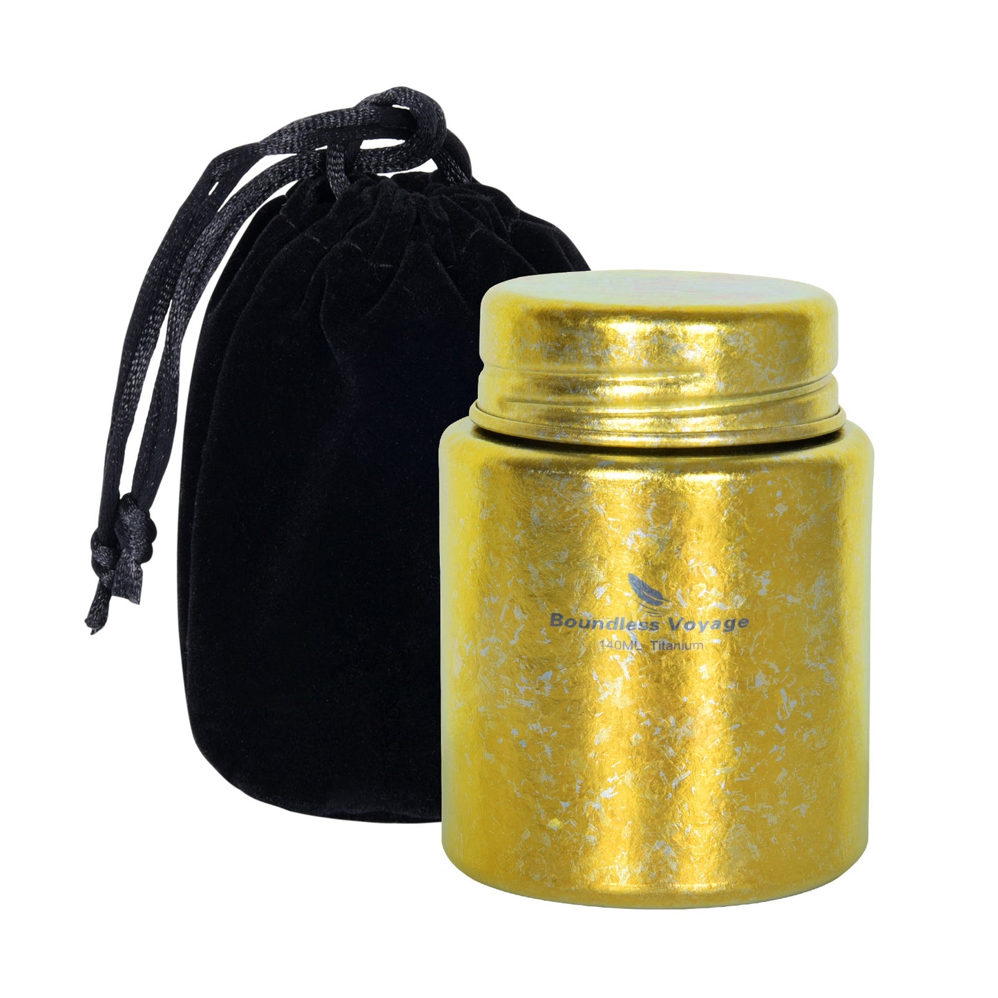 Boundless Voyage Mini Titanium Tea Caddy – Colorful Ice Texture Tea Canister for Loose Leaf Tea, Coffee, Spices & Portable Dry Storage