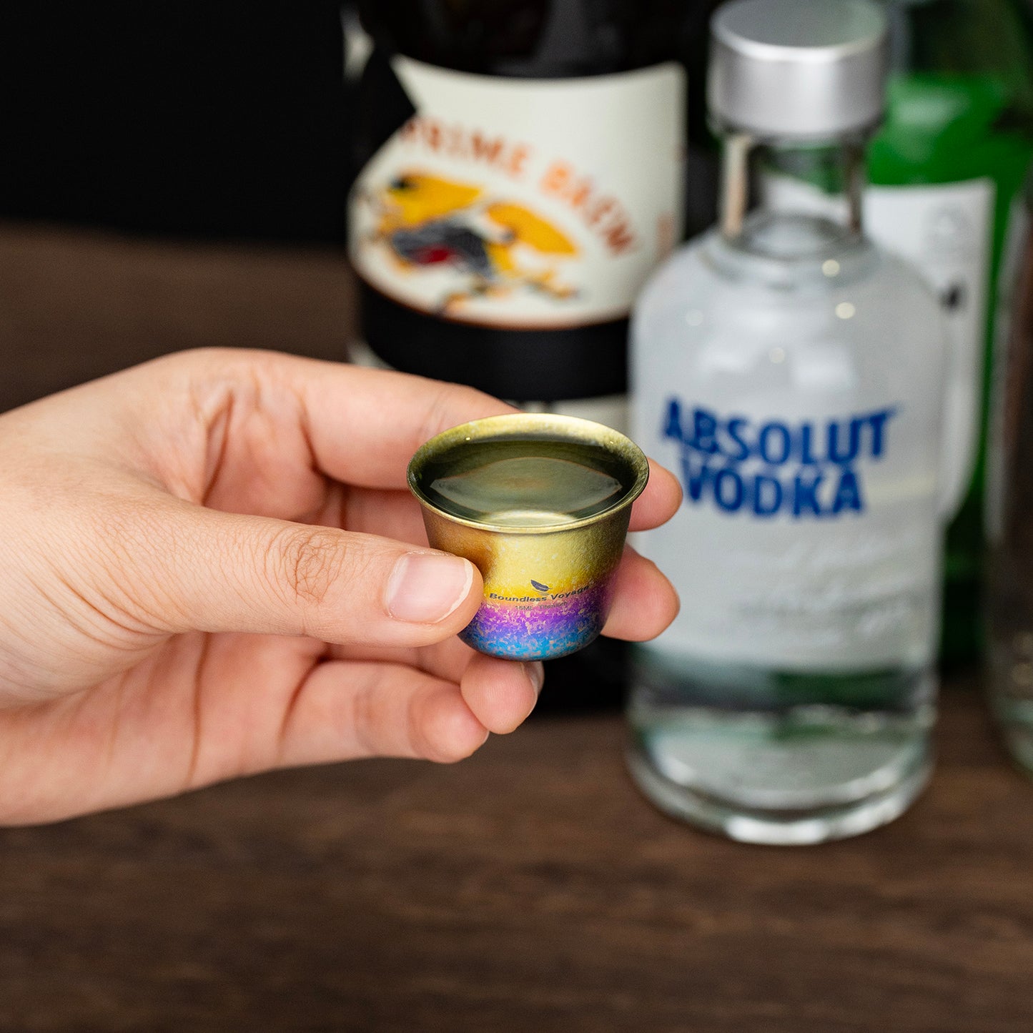 Boundless Voyage Ultralight Titanium Mini Cup | Portable Teacup & Whiskey Shot Glass | Small Metal Espresso Cup for Camping, Hiking & Home Use | BPA-Free & Healthy Drinkware