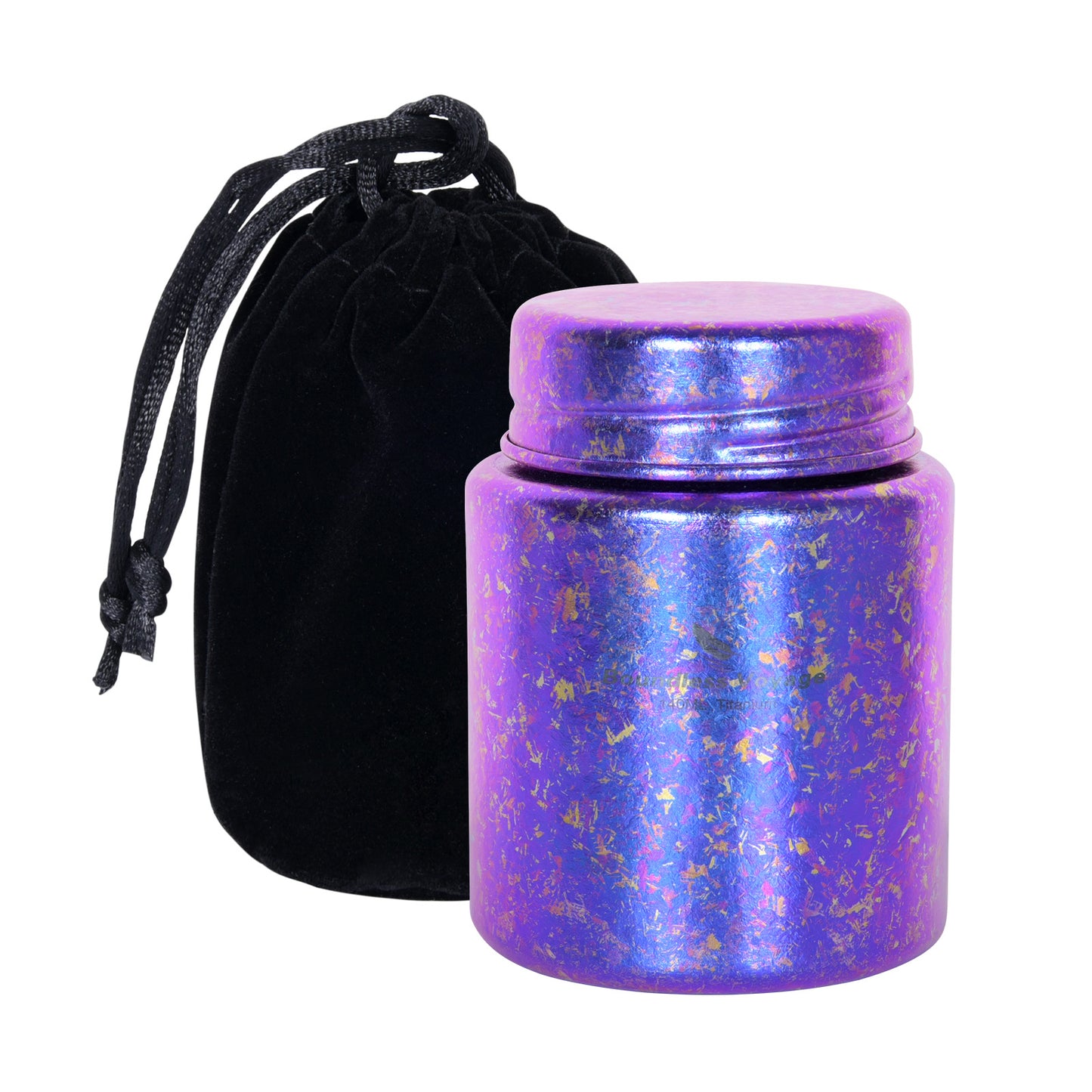 Boundless Voyage Mini Titanium Tea Caddy – Colorful Ice Texture Tea Canister for Loose Leaf Tea, Coffee, Spices & Portable Dry Storage