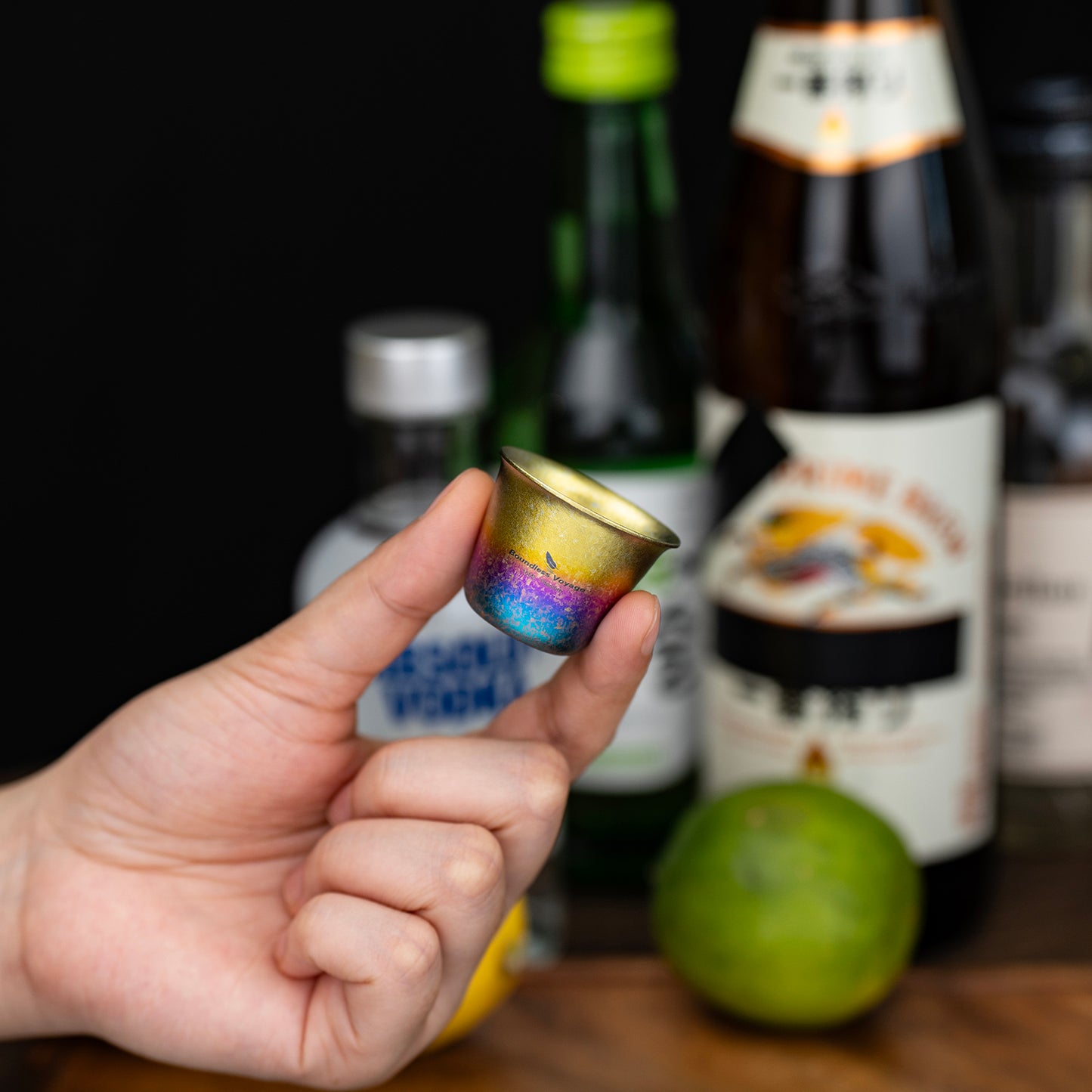 Boundless Voyage Ultralight Titanium Mini Cup | Portable Teacup & Whiskey Shot Glass | Small Metal Espresso Cup for Camping, Hiking & Home Use | BPA-Free & Healthy Drinkware