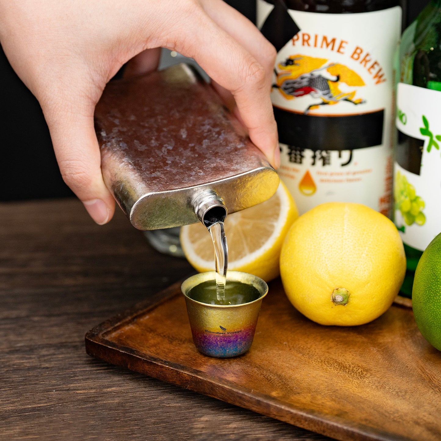 Boundless Voyage Ultralight Titanium Mini Cup | Portable Teacup & Whiskey Shot Glass | Small Metal Espresso Cup for Camping, Hiking & Home Use | BPA-Free & Healthy Drinkware