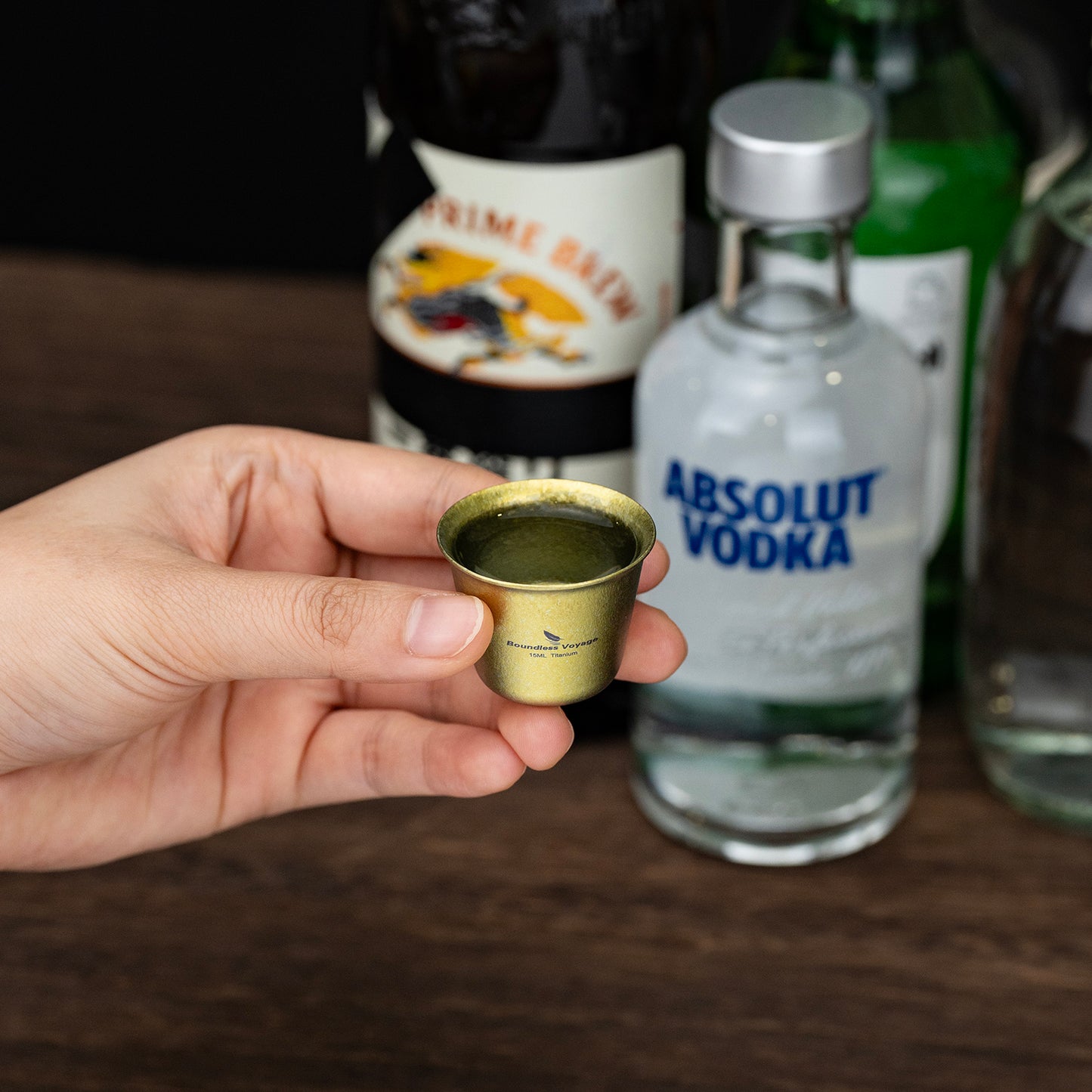 Boundless Voyage Ultralight Titanium Mini Cup | Portable Teacup & Whiskey Shot Glass | Small Metal Espresso Cup for Camping, Hiking & Home Use | BPA-Free & Healthy Drinkware