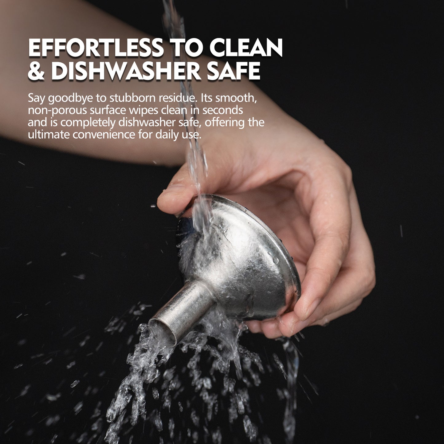 Boundless Voyage Titanium Funnel | Ultralight No-Spill Refilling Tool | Anti-Clog Food-Grade Metal Funnel for Hip Flasks, Essential Oils, Lab & Camping Kitchen