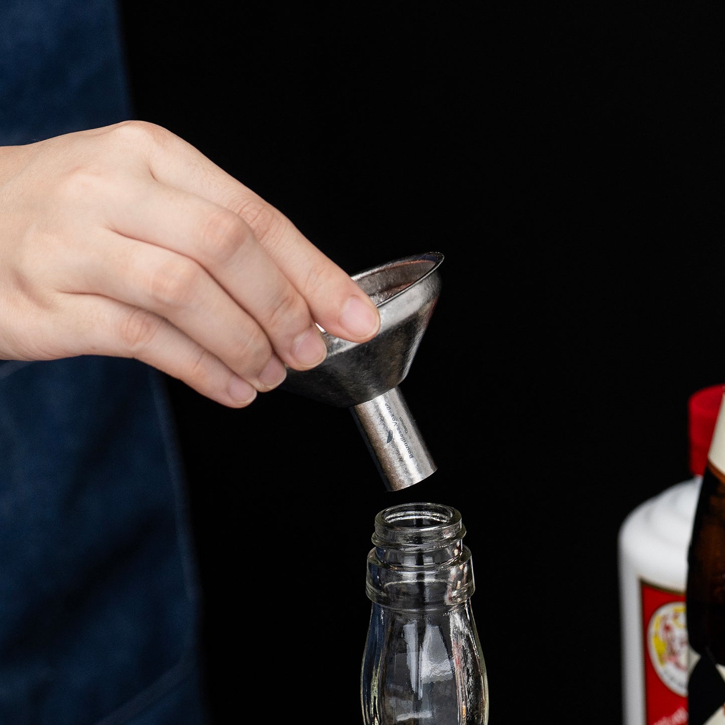 Boundless Voyage Titanium Funnel | Ultralight No-Spill Refilling Tool | Anti-Clog Food-Grade Metal Funnel for Hip Flasks, Essential Oils, Lab & Camping Kitchen