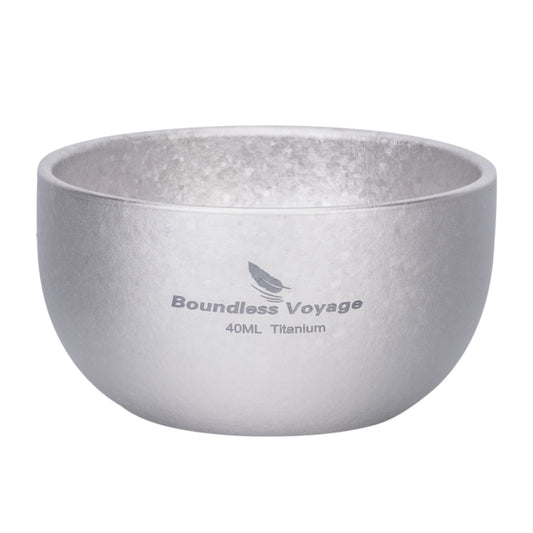 Boundless Voyage Titanium Tea Cup  40ml Ultralight Mini Cup for Camping Travel & Traditional Tea Rituals