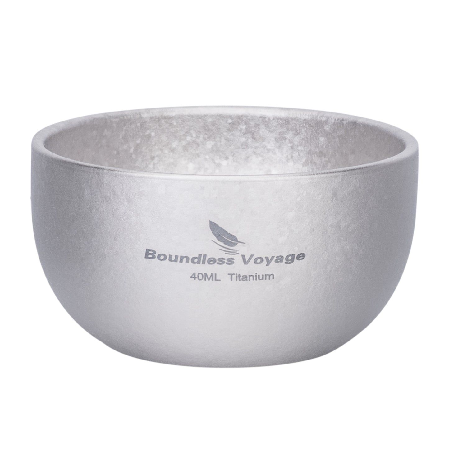 Boundless Voyage 40ml Titanium Double-Walled Sake Cup | 18g Ultralight Mini Tea & Coffee Mug | Anti-Scald Insulated Tasting Cup for Camping