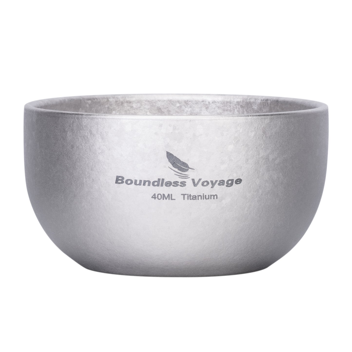 Boundless Voyage 40ml Titanium Double-Walled Sake Cup | 18g Ultralight Mini Tea & Coffee Mug | Anti-Scald Insulated Tasting Cup for Camping