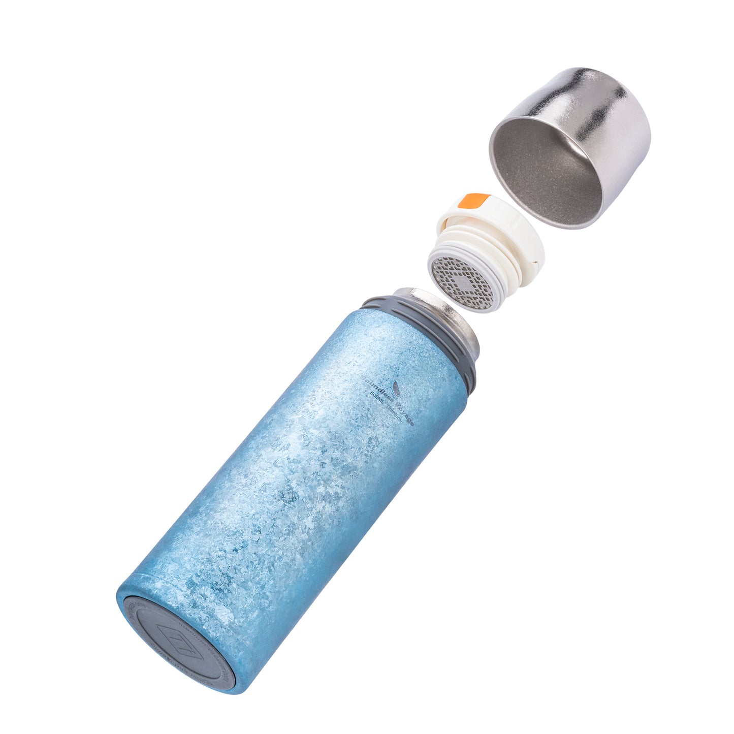 Boundless Voyage 500ml Titanium Vacuum Insulated Water Bottle | 17oz Ultralight Double-Walled Thermal Flask | Leakproof, Non-Toxic & BPA-Free Coffee Thermos for Hiking & Travel