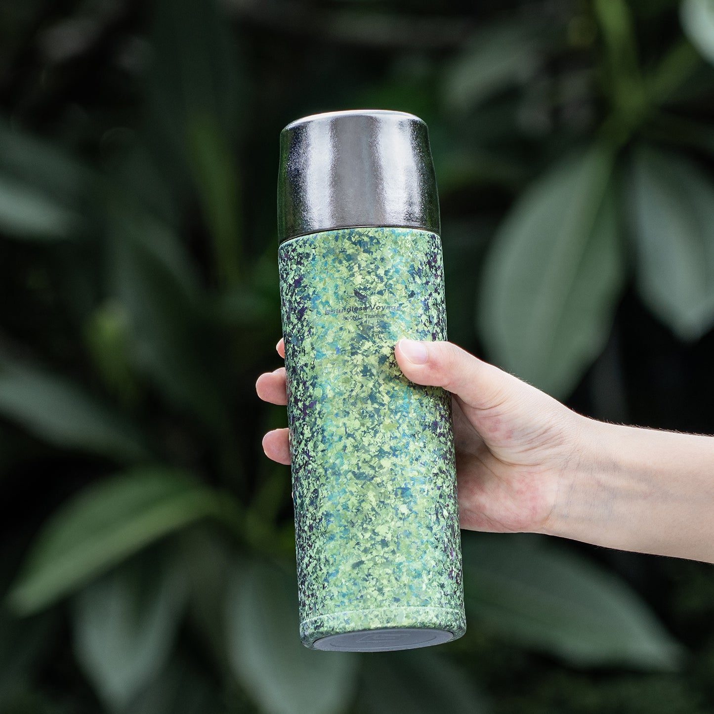 Boundless Voyage 500ml Titanium Vacuum Insulated Water Bottle | 17oz Ultralight Double-Walled Thermal Flask | Leakproof, Non-Toxic & BPA-Free Coffee Thermos for Hiking & Travel