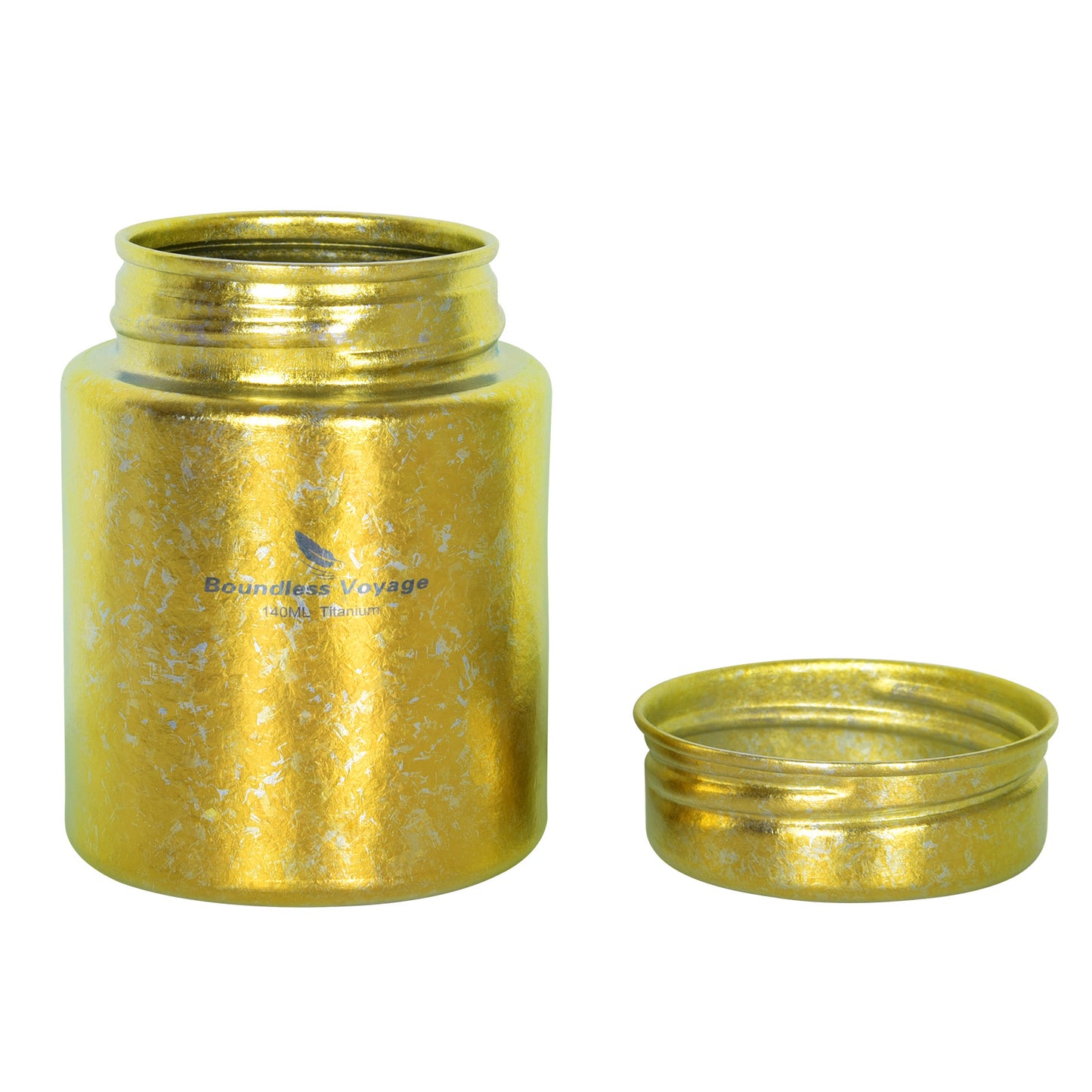 Boundless Voyage Mini Titanium Tea Caddy – Colorful Ice Texture Tea Canister for Loose Leaf Tea, Coffee, Spices & Portable Dry Storage