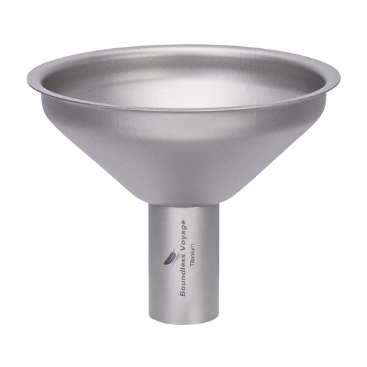 Boundless Voyage Titanium Funnel | Ultralight No-Spill Refilling Tool | Anti-Clog Food-Grade Metal Funnel for Hip Flasks, Essential Oils, Lab & Camping Kitchen