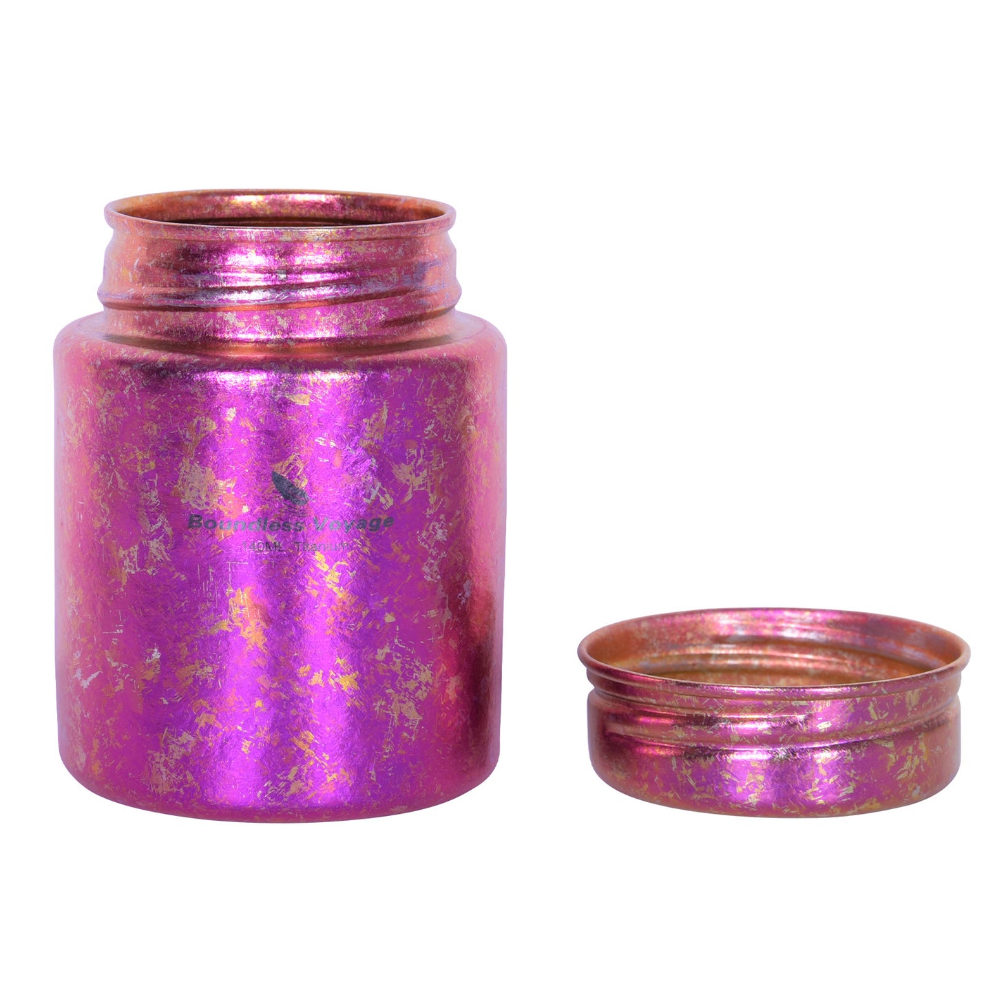 Boundless Voyage Mini Titanium Tea Caddy – Colorful Ice Texture Tea Canister for Loose Leaf Tea, Coffee, Spices & Portable Dry Storage