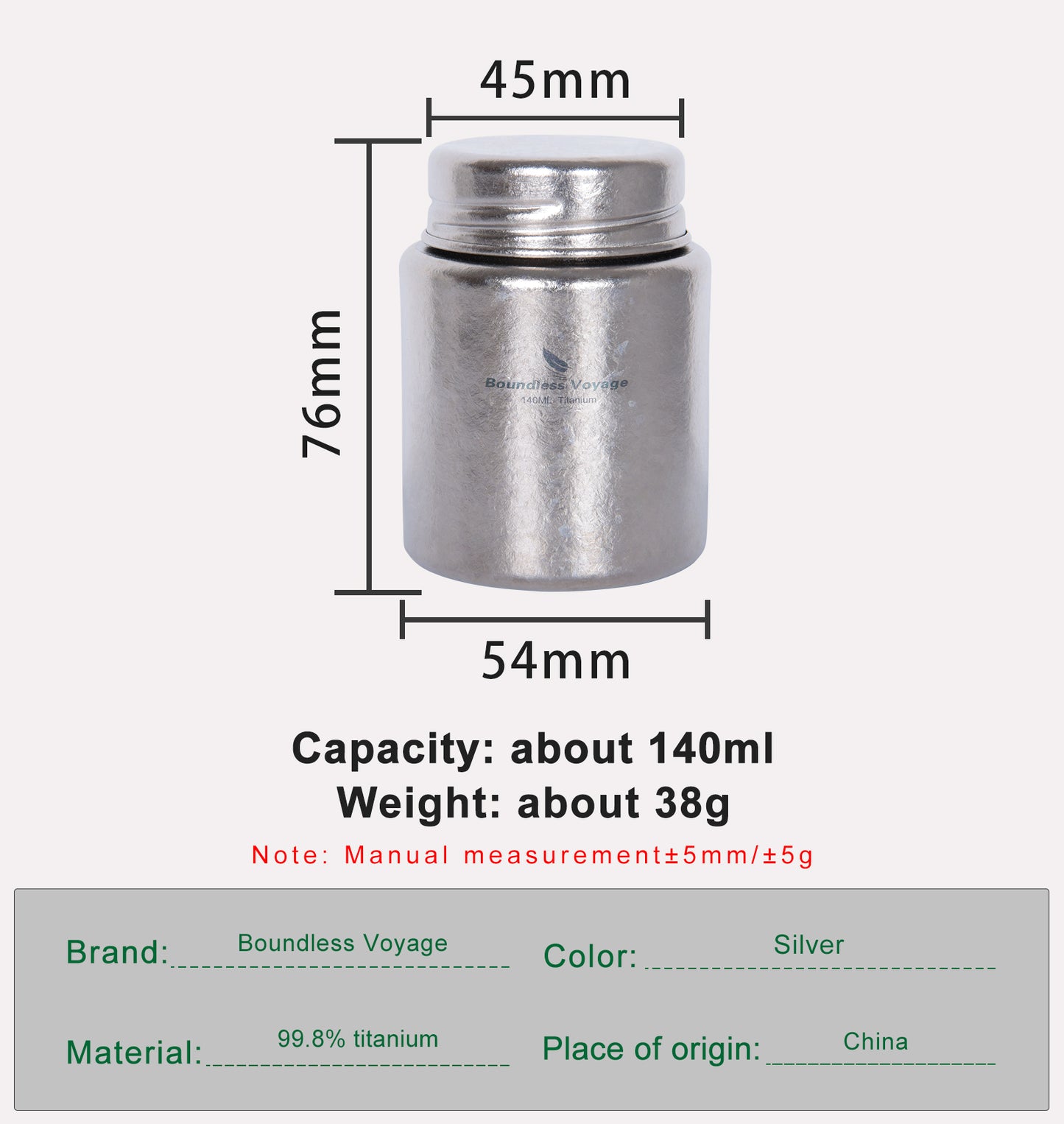 Boundless Voyage Mini Titanium Tea Caddy – Colorful Ice Texture Tea Canister for Loose Leaf Tea, Coffee, Spices & Portable Dry Storage