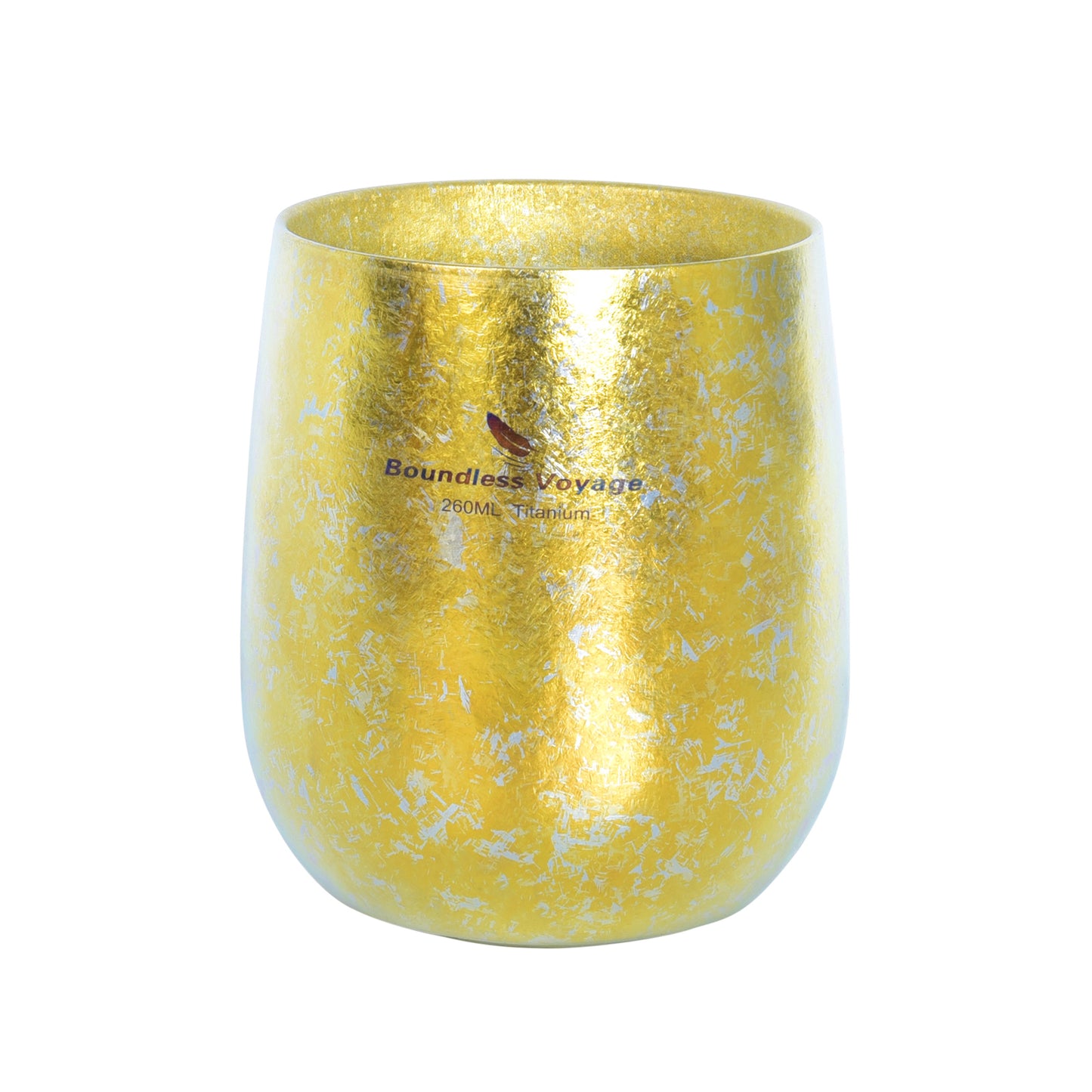 Boundless Voyage 260ml Double-Wall Titanium Cup – Colorful Insulated Mug with Ice Texture, Ultralight TA1 Titanium Coffee Tea Cup for Camping, Beer & Travel