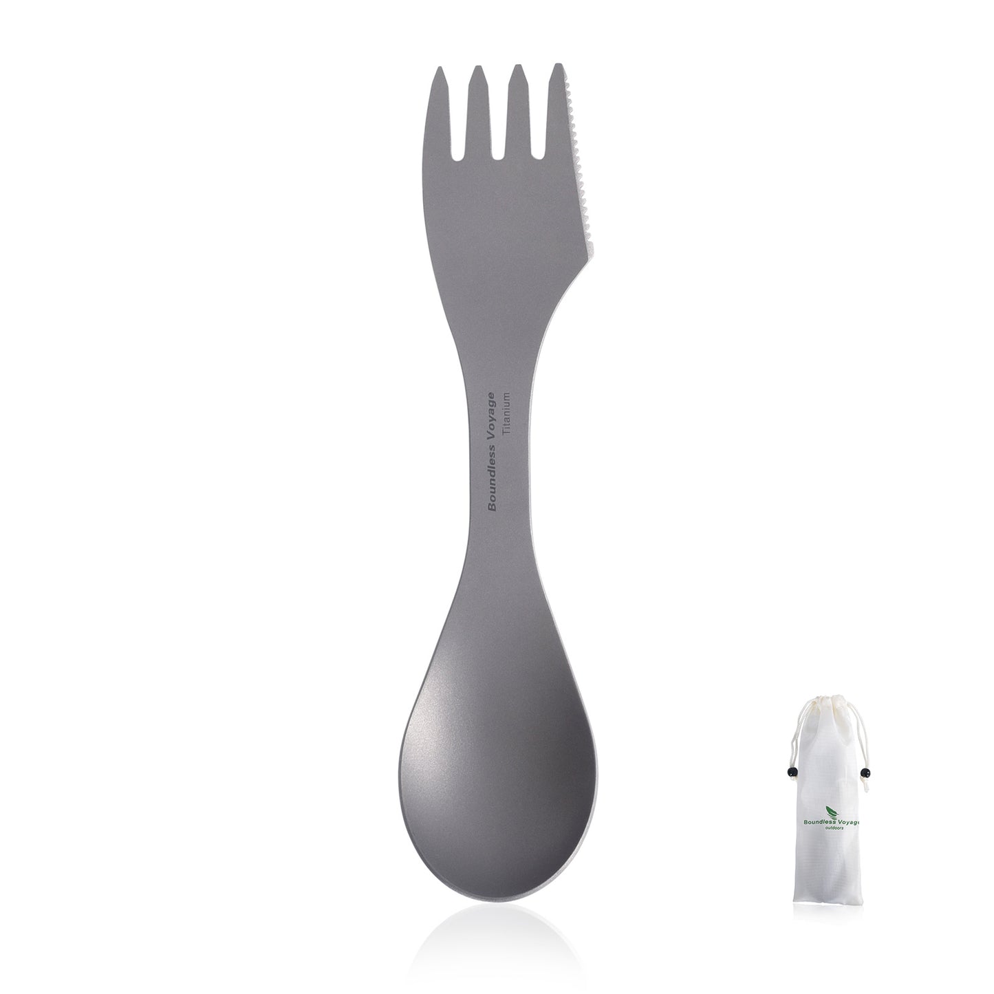 Boundless Voyage Titanium Spoon&Fork For Outdoor Camping Home Kitchen Spork Lightweiht