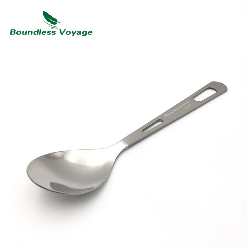 Boundless Voyage Titanium Cutlery Titanium Spoon  For Home Outdoor Camping Lightweight