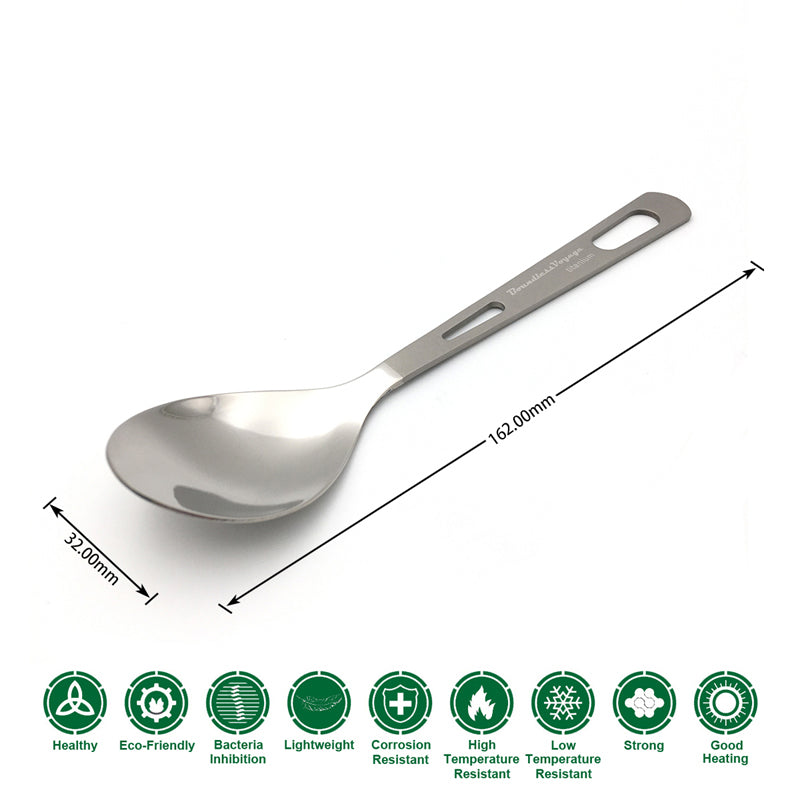 Boundless Voyage Titanium Cutlery Titanium Spoon  For Home Outdoor Camping Lightweight